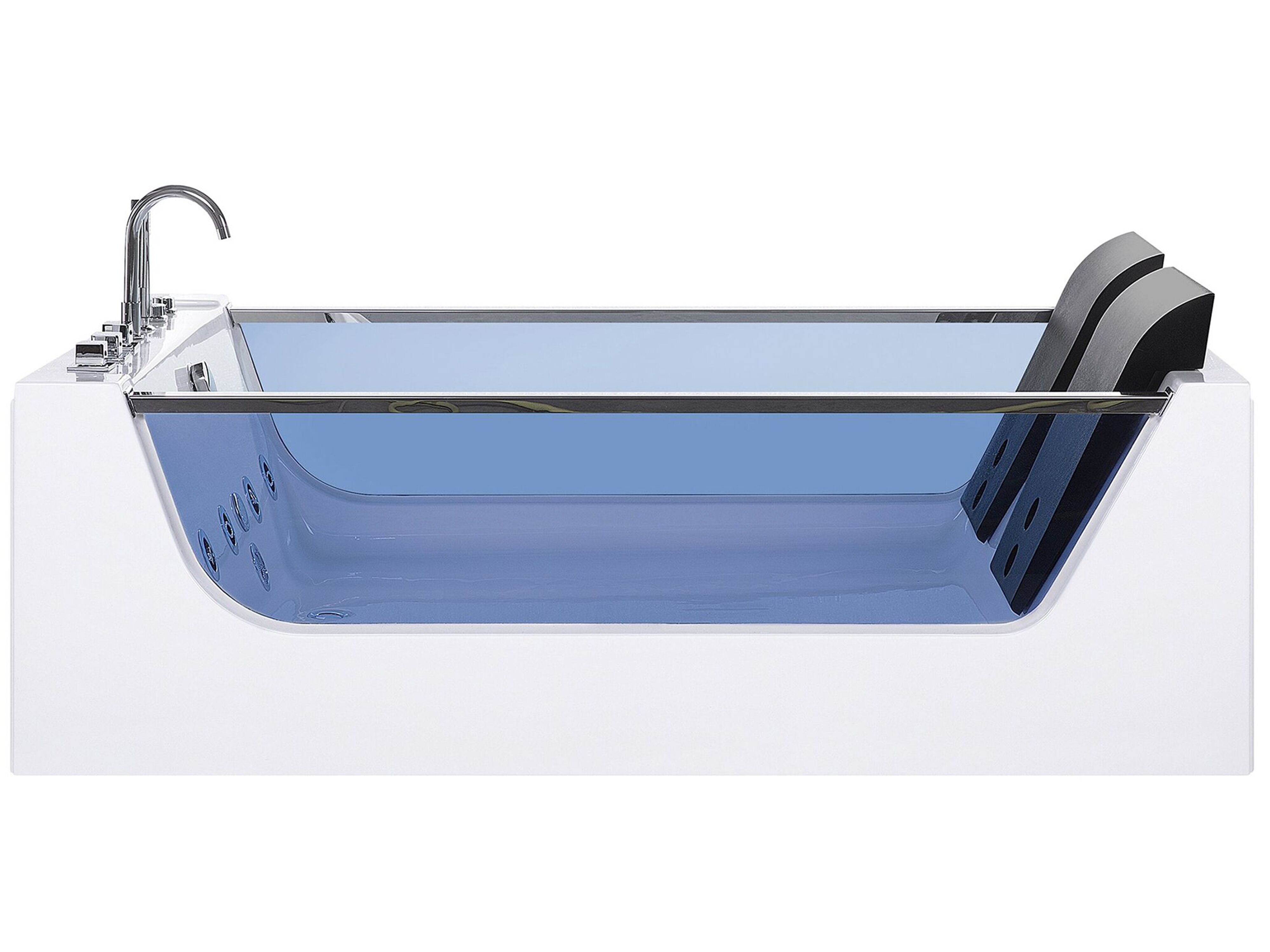Corner Hot Tub with LED CURACAO 1800 x 1200 mm White