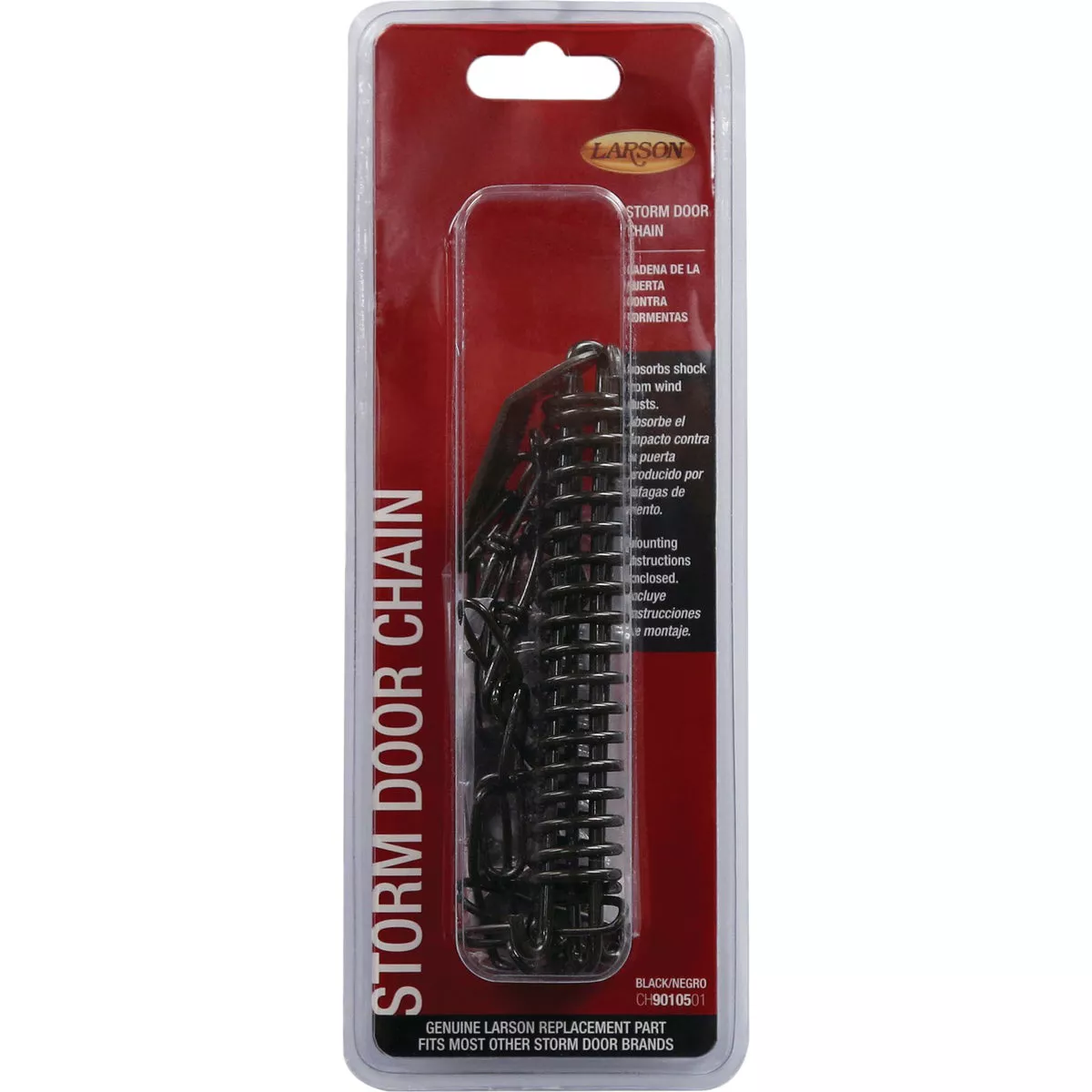 Larson Storm Door Wind Chain, Black