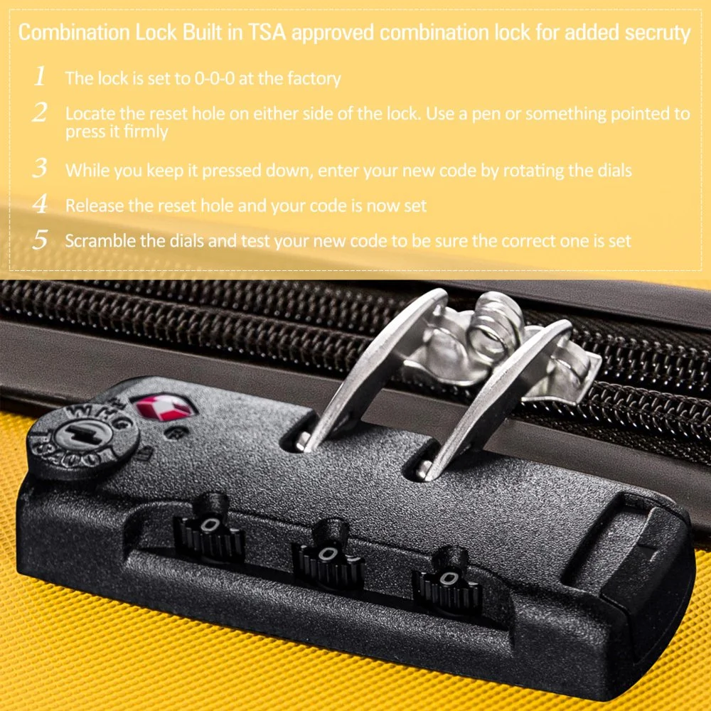 Tcbosik Luggage Sets, 3 Piece Set Hardside Suitcases with Spinner Wheels, 20/24/28 Travel Luggage Lightweight, Dark Blue - Image 33