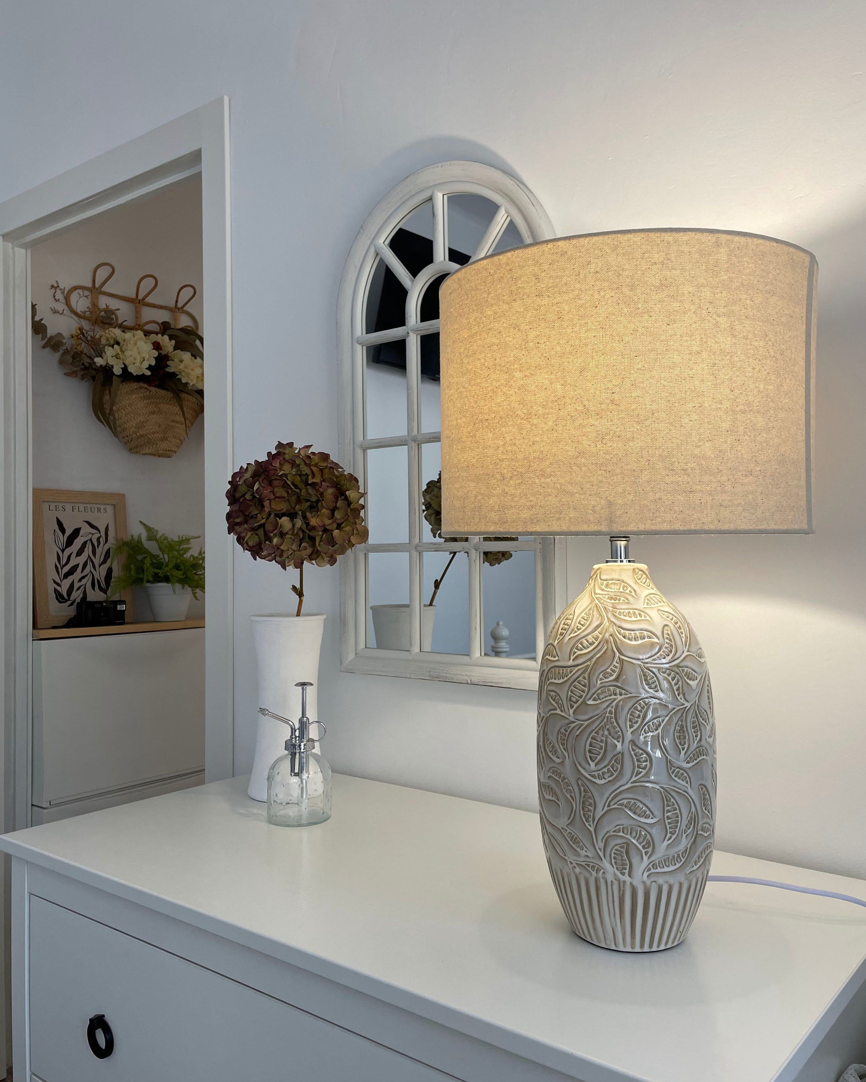 Table Lamp SALZA Ceramic Beige