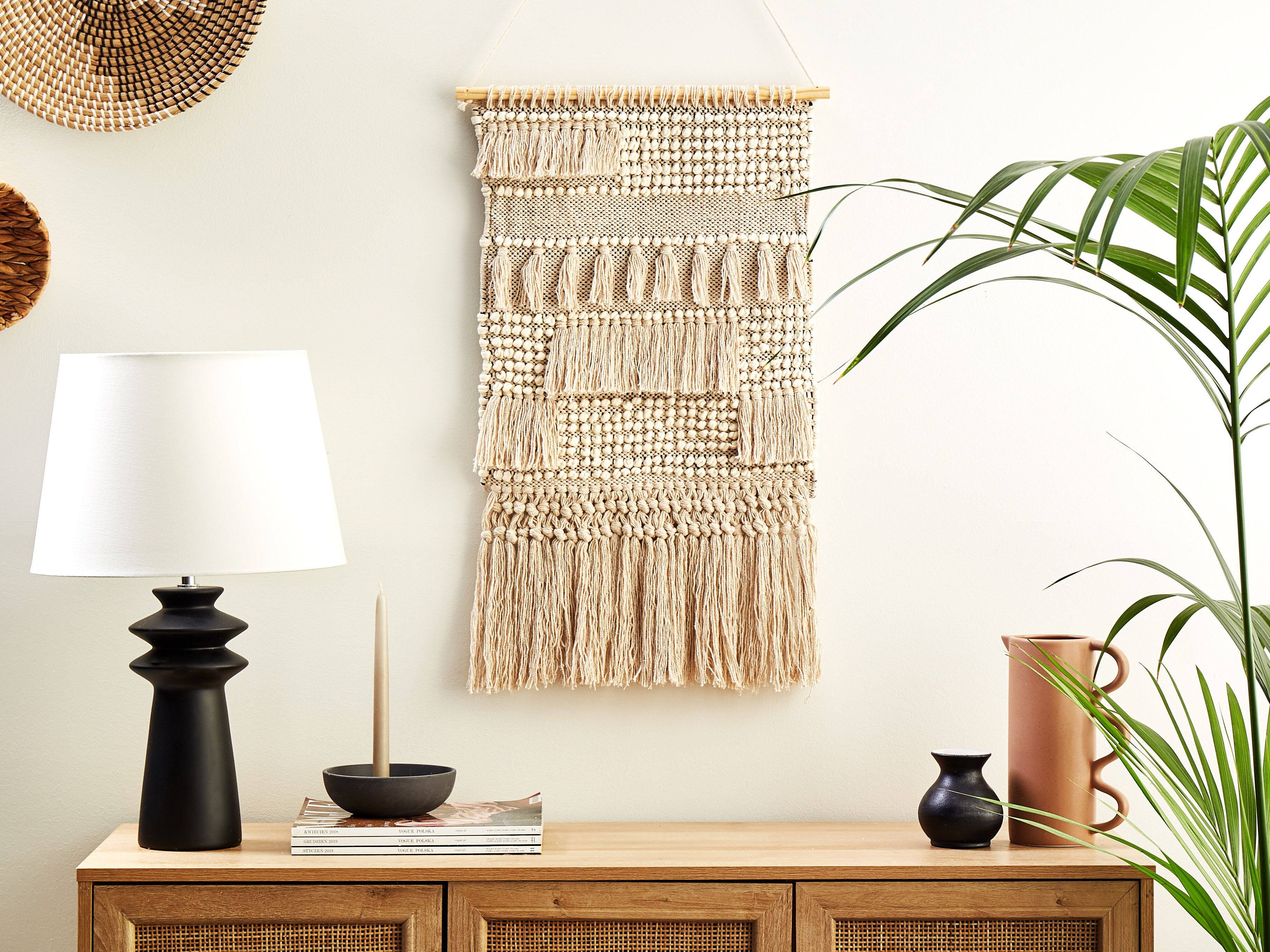 Fabric Wall Hanging GUJRAT Cotton 102 cm Beige