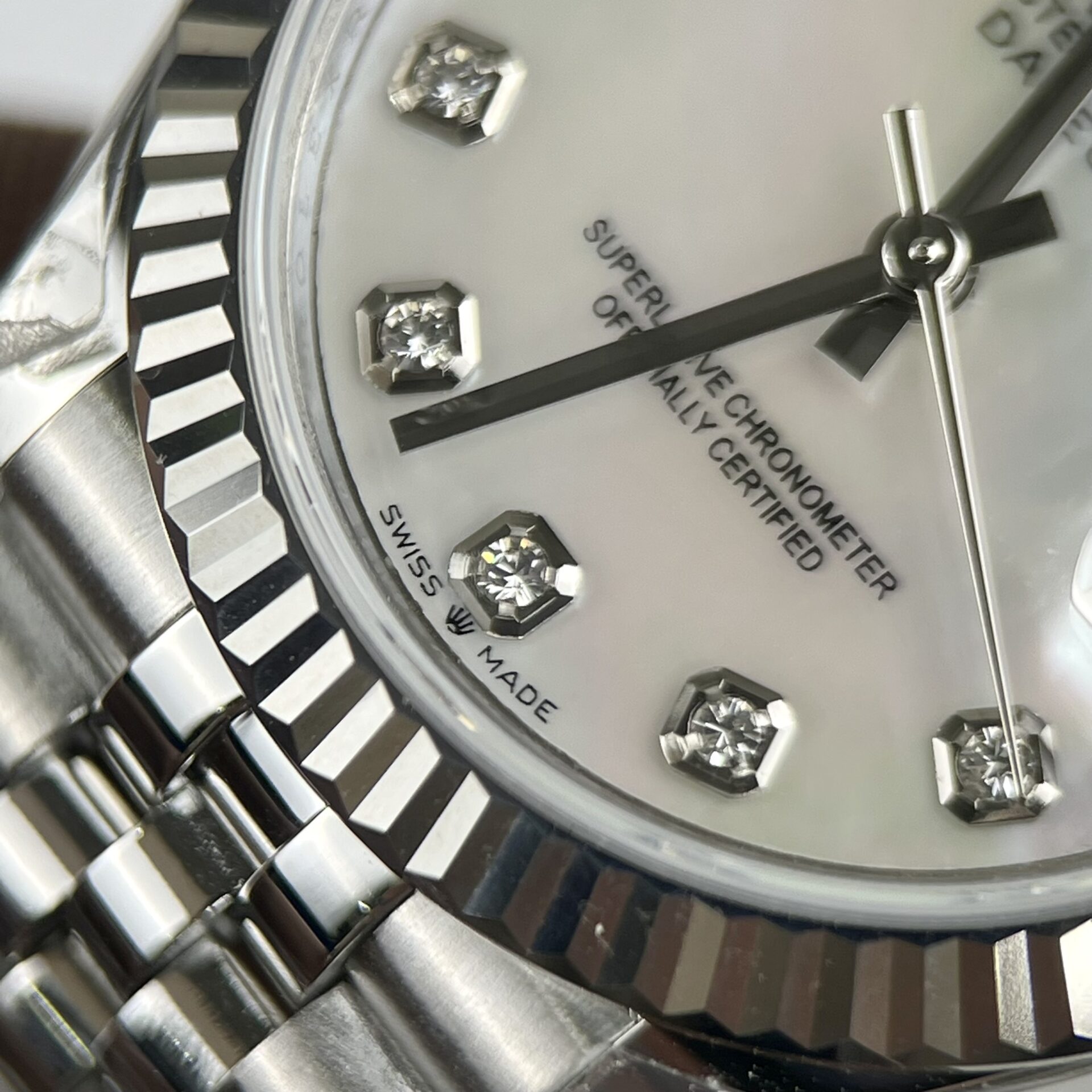Rolex DateJust Replica Watch Mother of Pearl Dial Jubilee Strap 31mm - Elite Watch Atelier