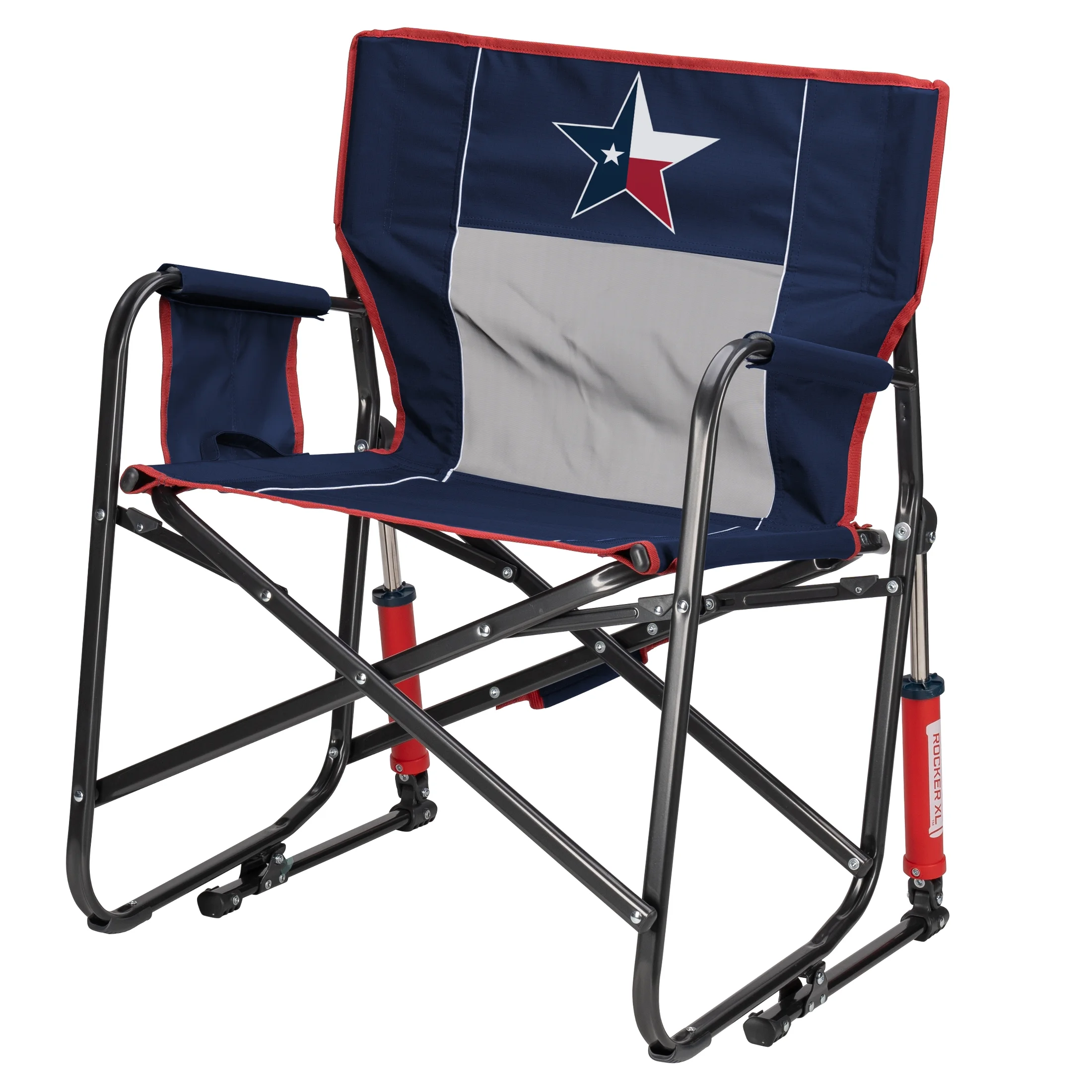 GCI Outdoor Freestyle Rocker XL Oversized Foldable Rocking Camp Chair, Pewter - Image 48
