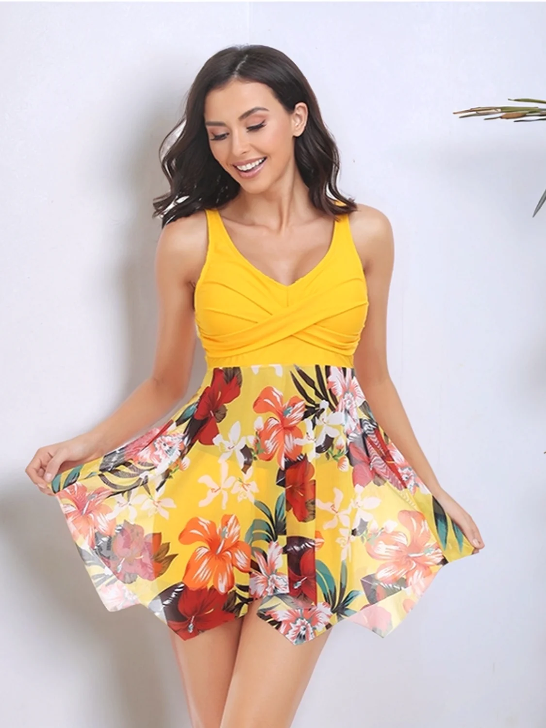 Printed Wide Strap Two-Piece Swim Set - ZKZOOK