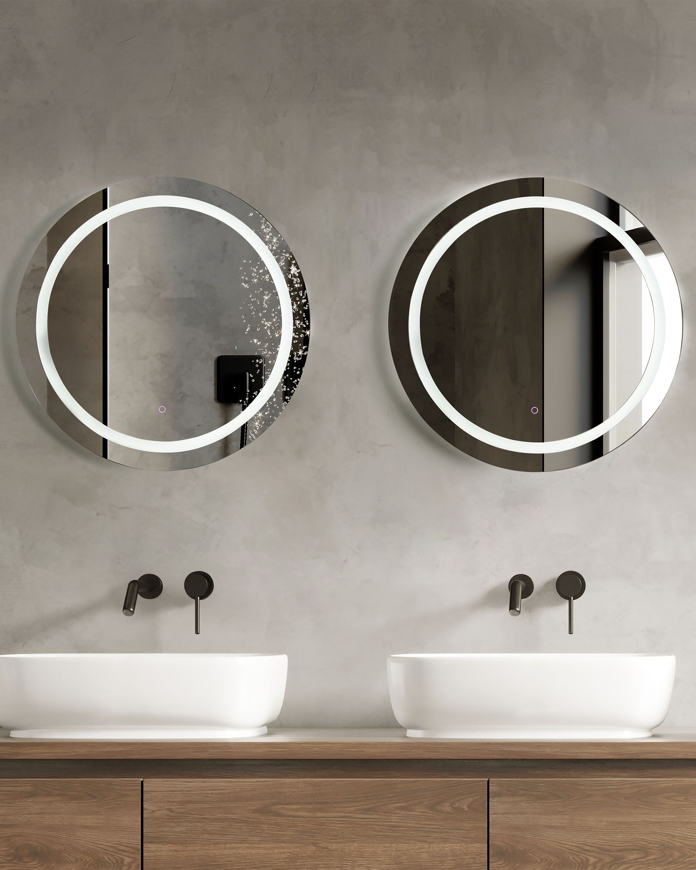 LED Bathroom Mirror COURSEULLES 79 cm 79 cm Silver
