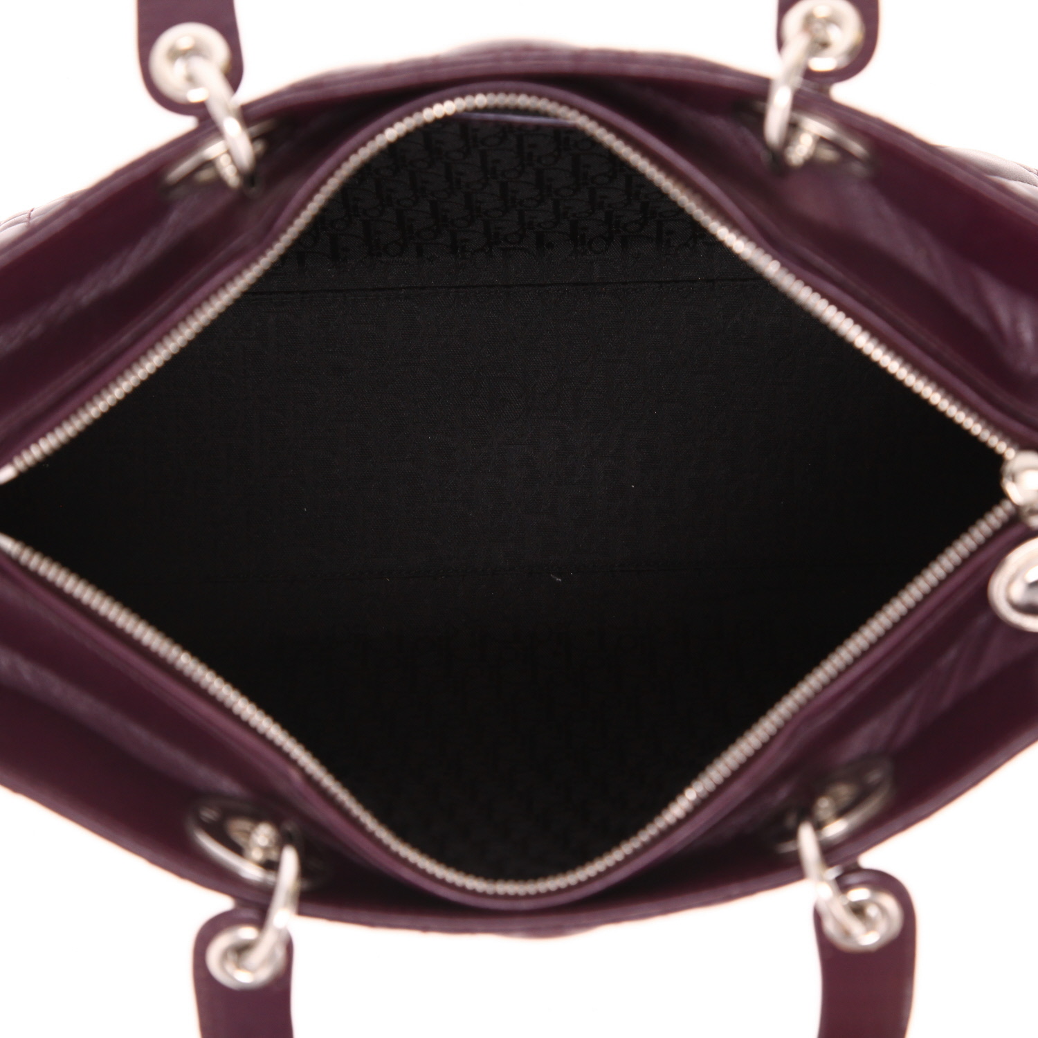 Dior Lady Dior handbag in purple leather cannage1:1High-quality replica