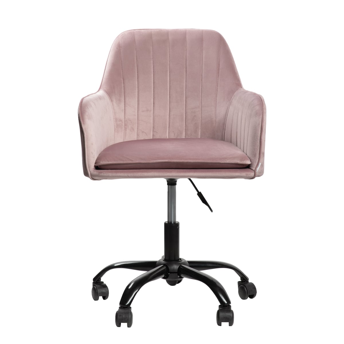 Fotel TEILL welurowy obrotowy szary 56x58x81-91 cm