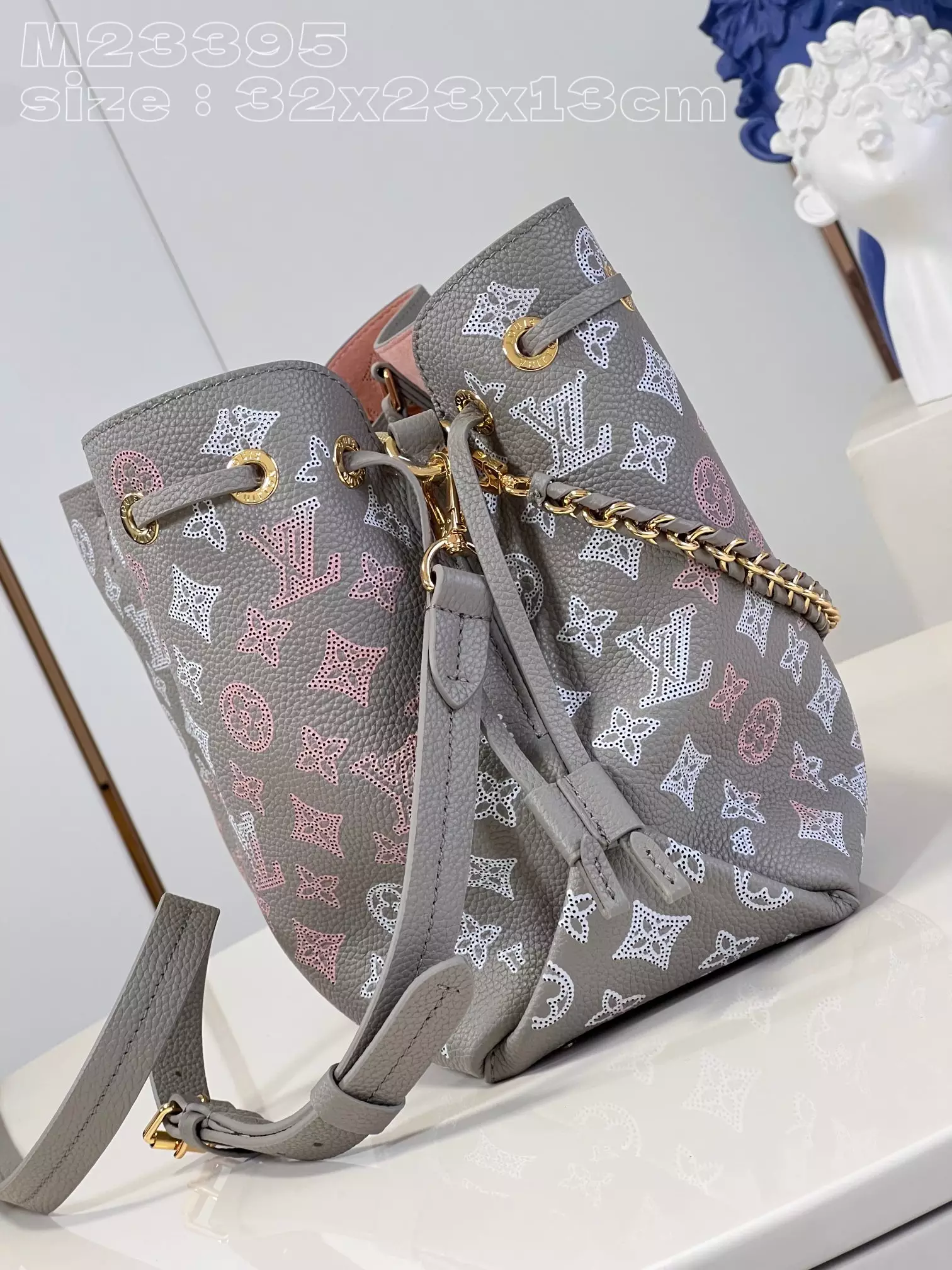 Bella Tote Gray Mahina Calfskin1:1High-quality replica