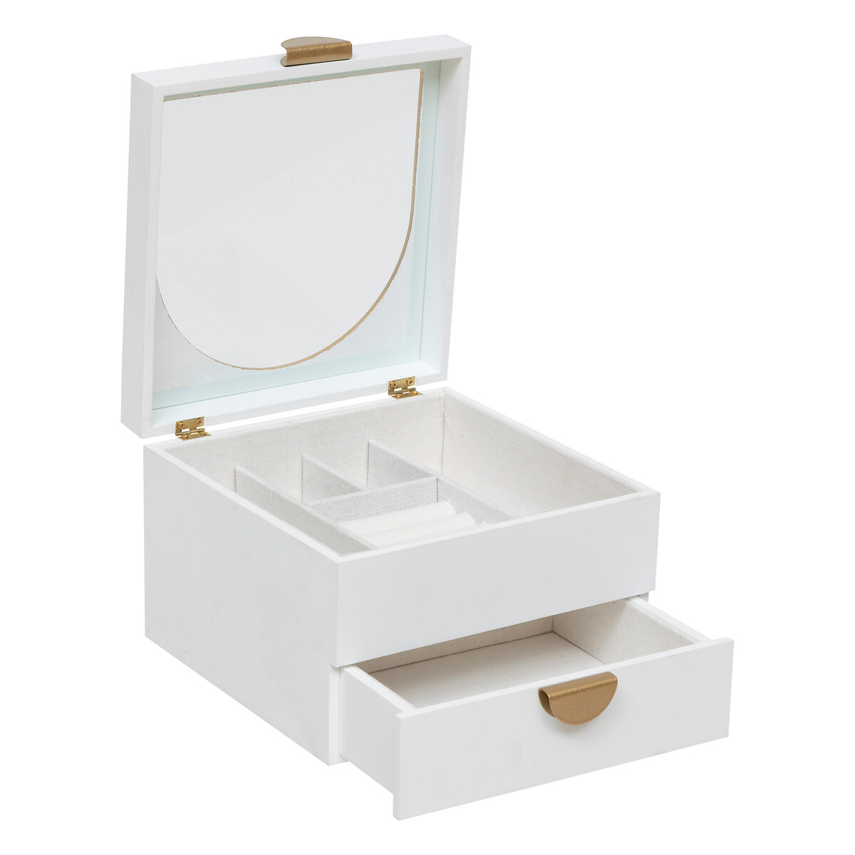 Jewelry box "Wild" Wood, White, 20x20 cm