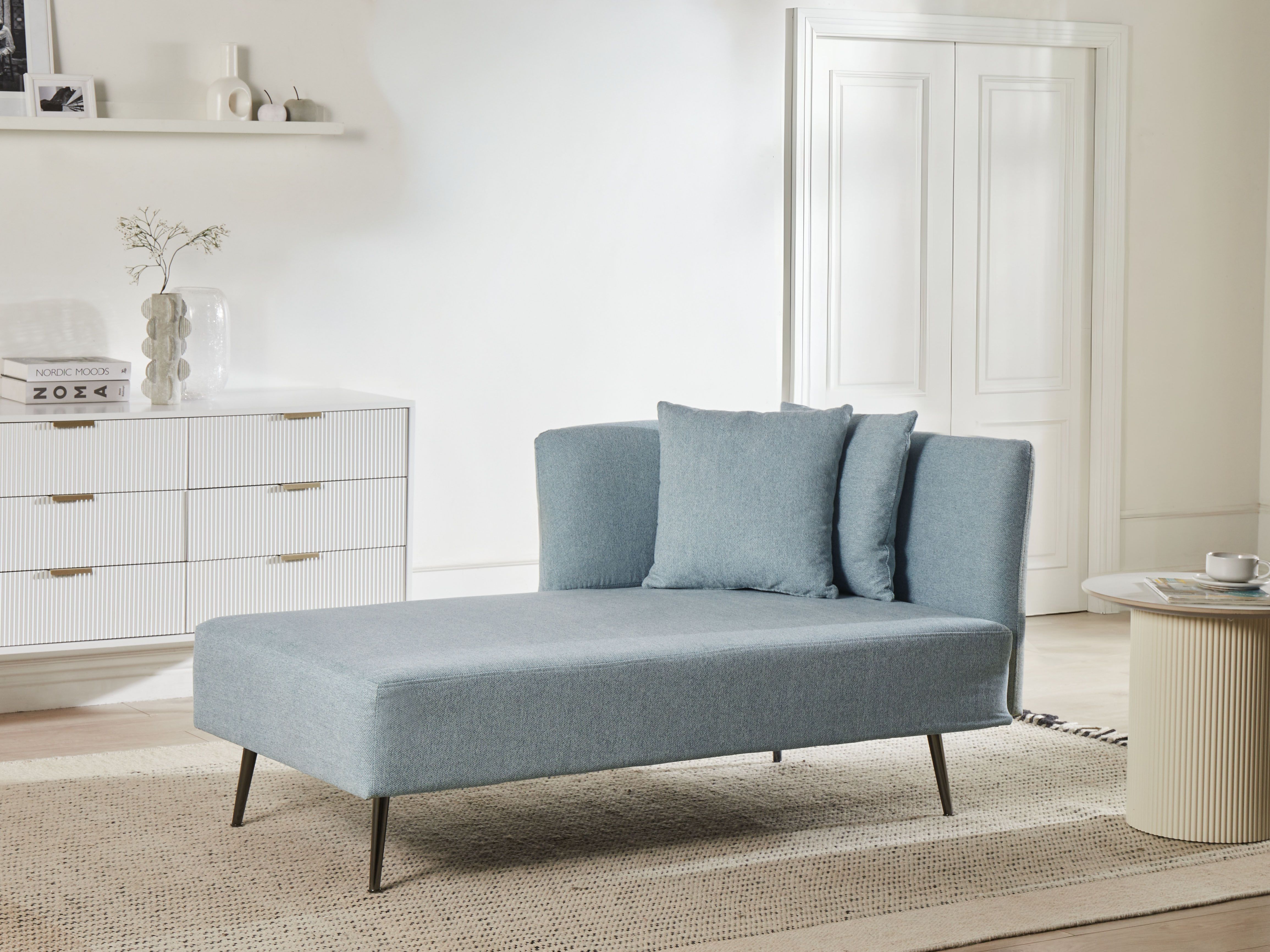 Right-Hand Chaise Lounge RIOM Fabric Mint Green