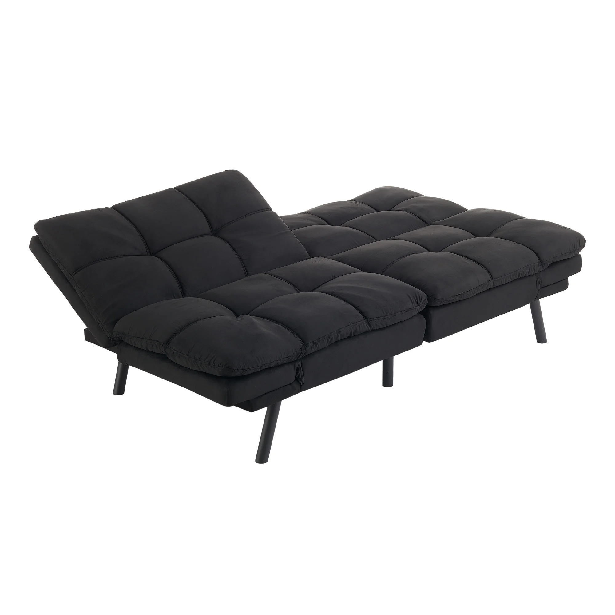 Mainstays Memory Foam Futon with 72",Black - Image 8