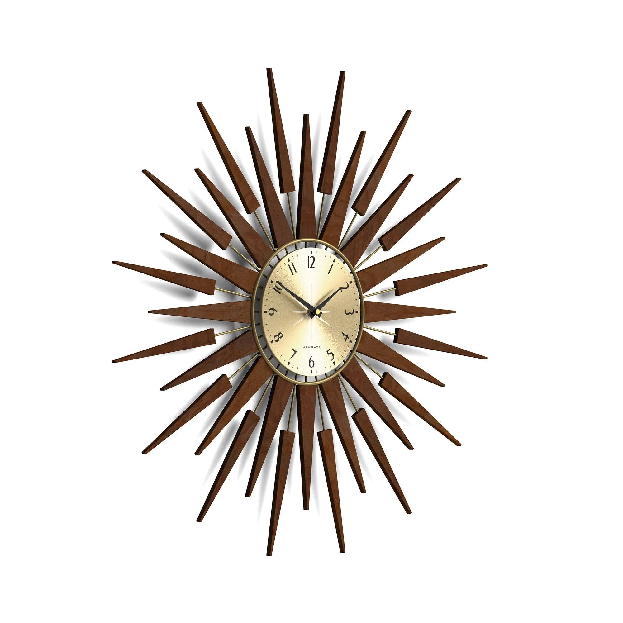 Newgate Pluto wall clock in dark wood