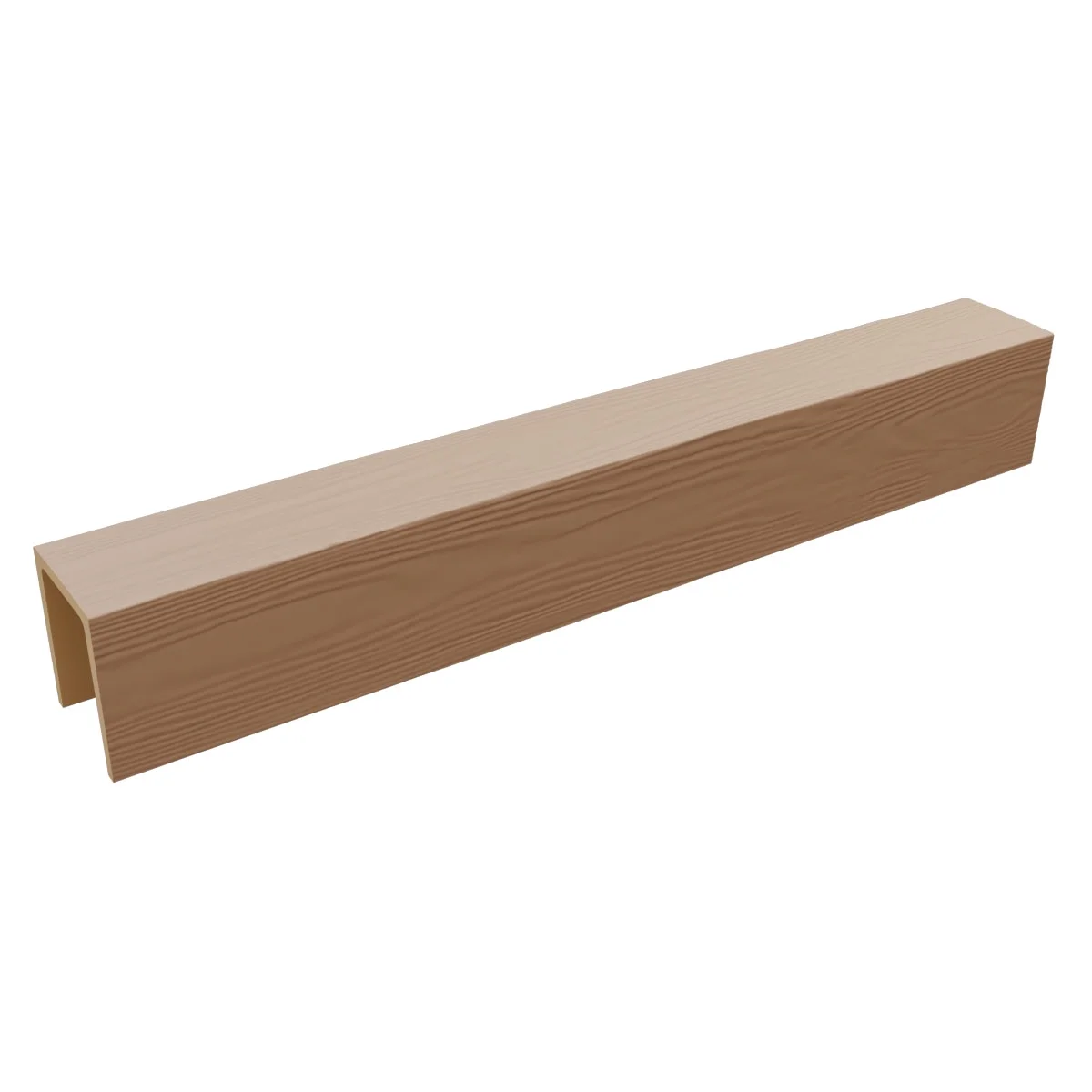 Ekena Millwork 3 1/2"W x 3 1/2"H x 120"L 3-Sided (U-Beam) Mena HeritageTimber Faux Wood Ceiling Beam, Kona Brown - Image 31