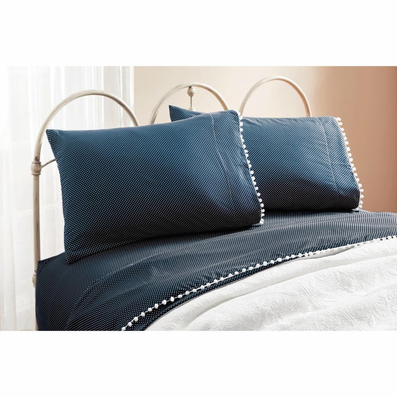 Color Connection Dot Microfiber Sheet Set - MIDNIGHT VELVET CATALOG