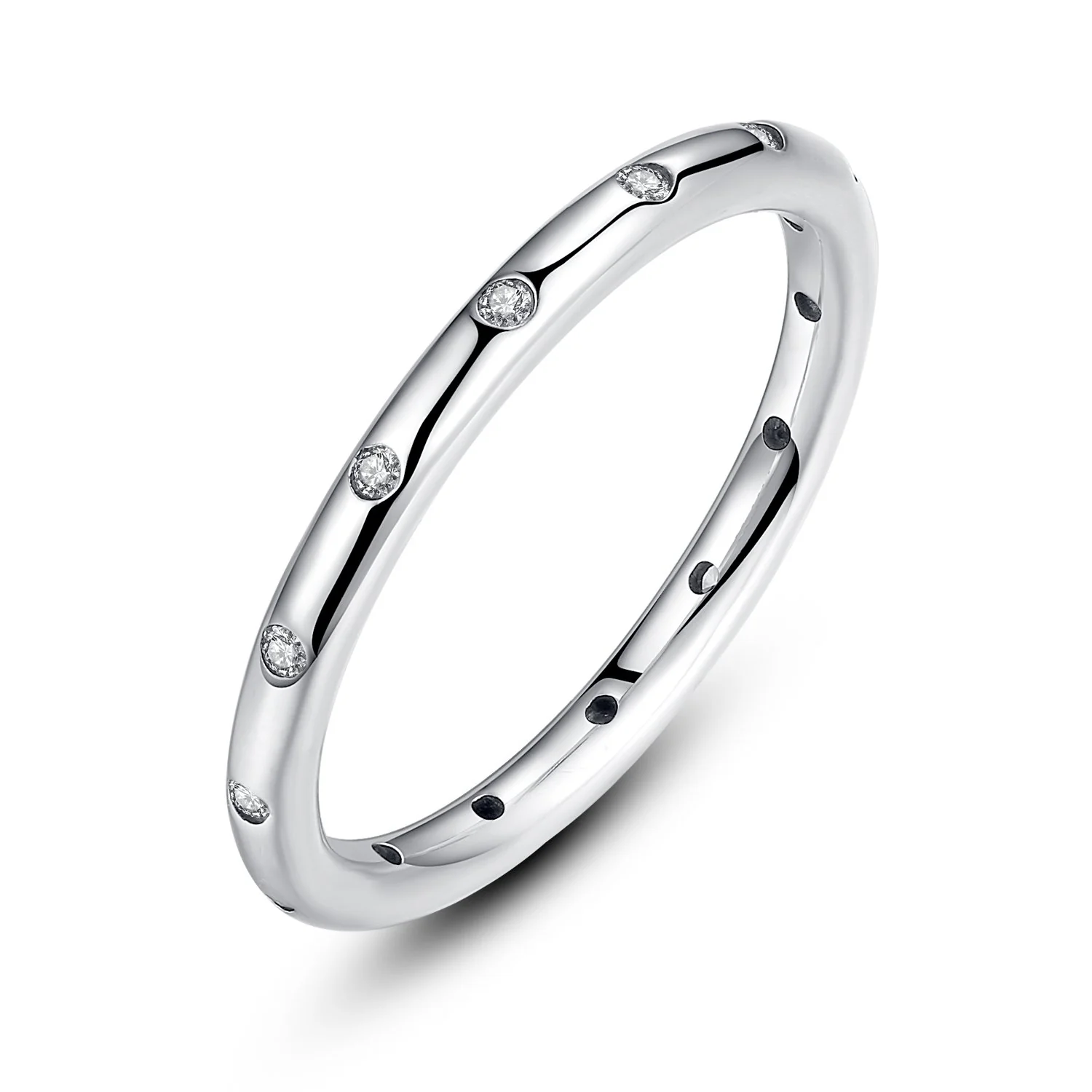 925 Sterling Silver Droplets Ring with Austria Cubic Zirconia for Wedding Women Ladies Girls