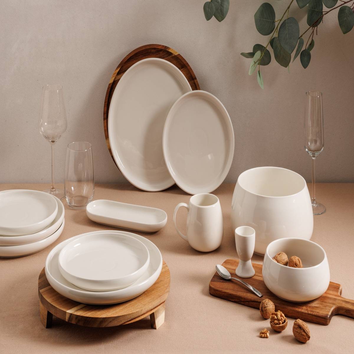 Set of 6 cups"Nora" 450 ml, Transparent