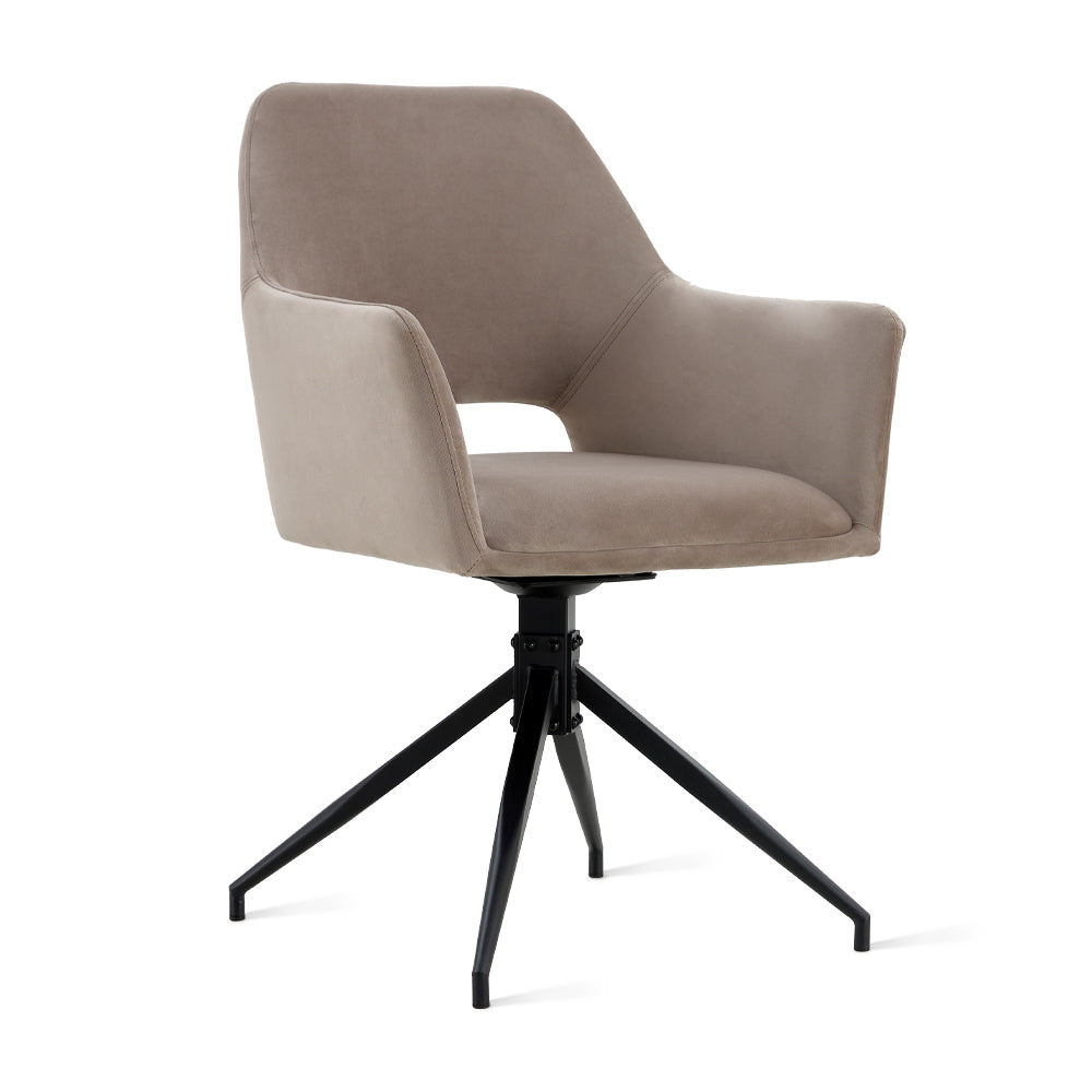 Blokker Twist Eetkamerstoel - Velvet - Taupe