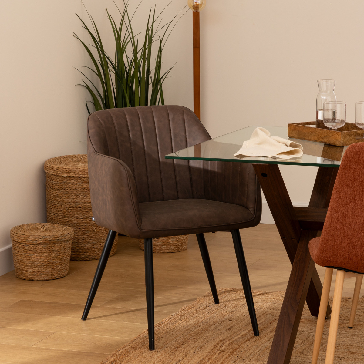 Dining chair "Visoca" Brown, 1 seat