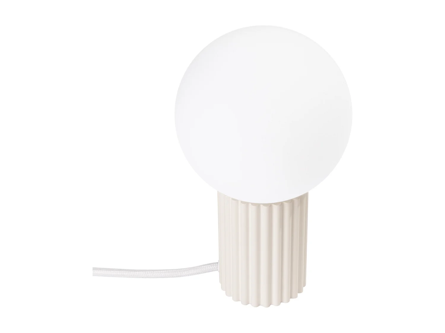Lampe De Bureau Halo Moderne En Aluminium/Verre - 1 Sources Lumineuses - L.12 X H.19 Cm - Beige