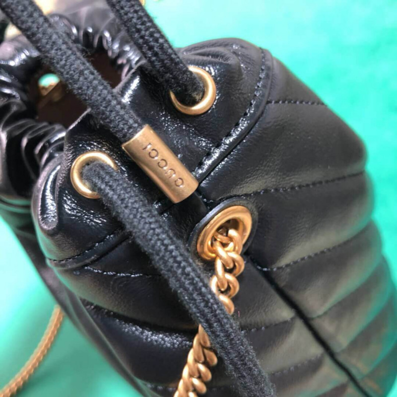 Replica Gucci Gg Marmont Mini Bucket Bag 575163 Black1:1High-quality replica