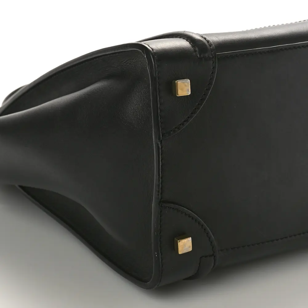 Replica Handbags That Shine: Celine Black Smooth Calfskin Mini Bag1:1High-quality replica