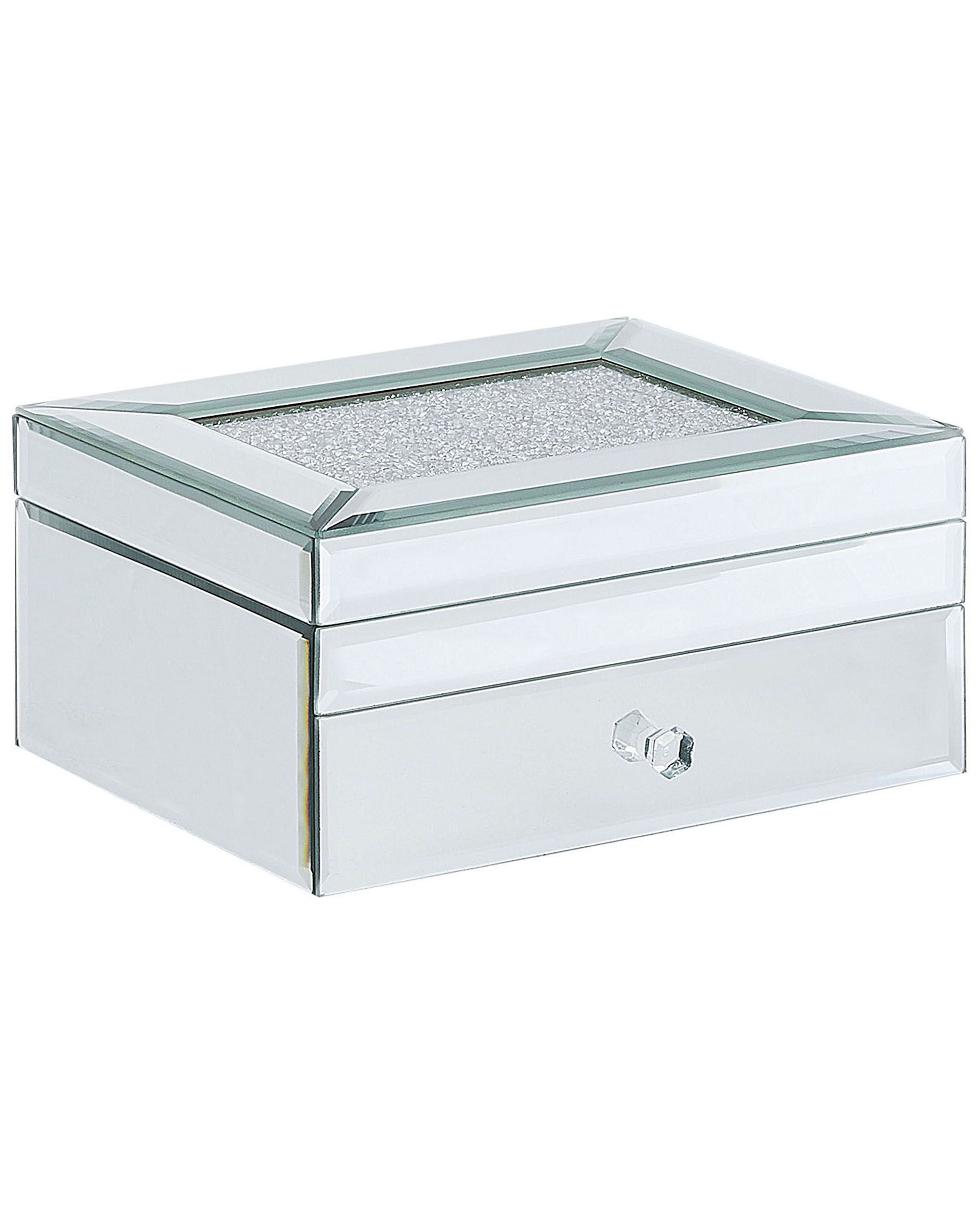 Trinket Box KOFI Glass Mirrored Silver