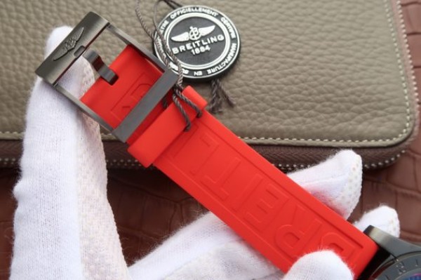 Replica Breitling Avenger GMT PVD GF Carbon Fiber Dial Red Rubber Strap A2836 - Top club