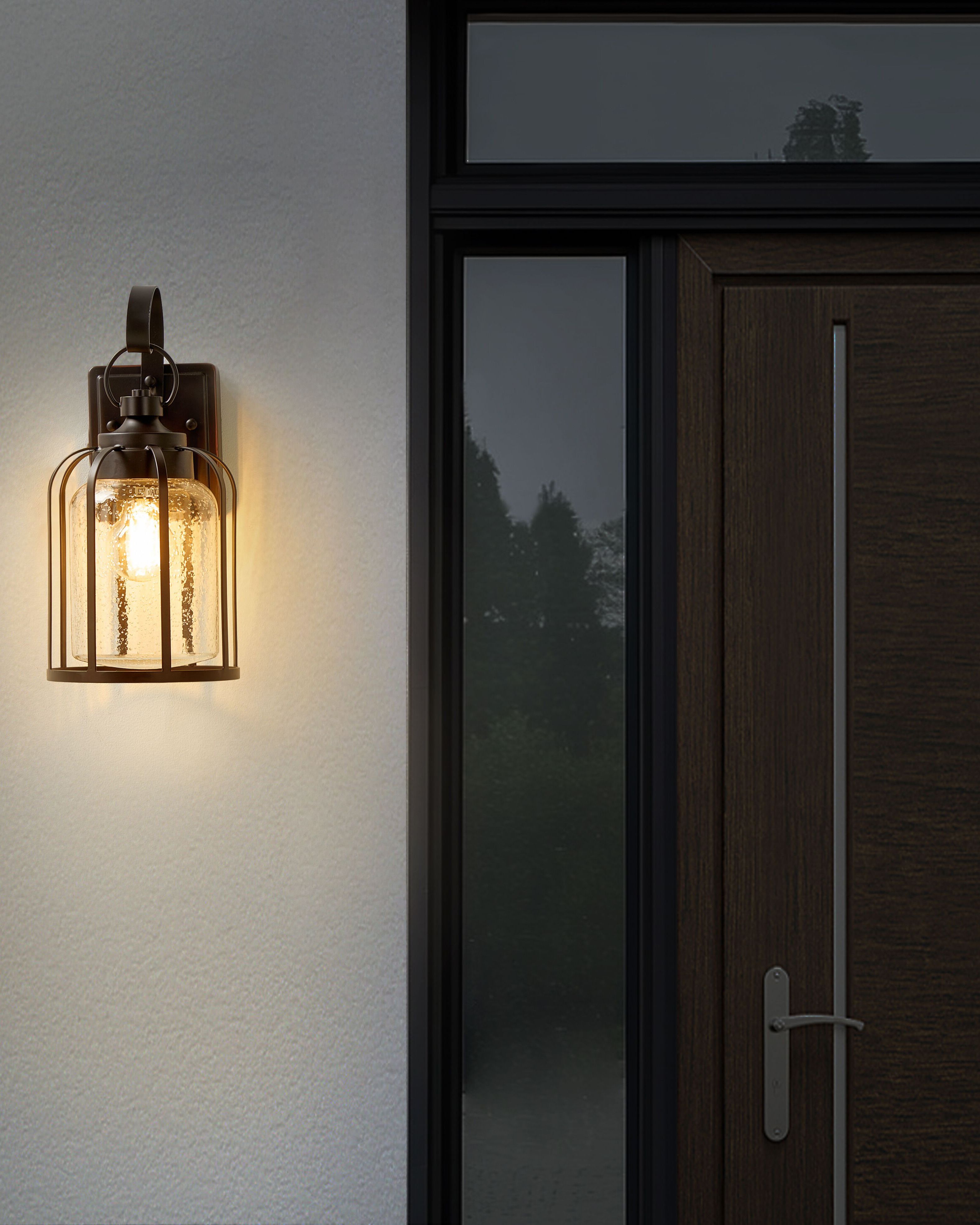 Outdoor Wall Light WOOLER Black