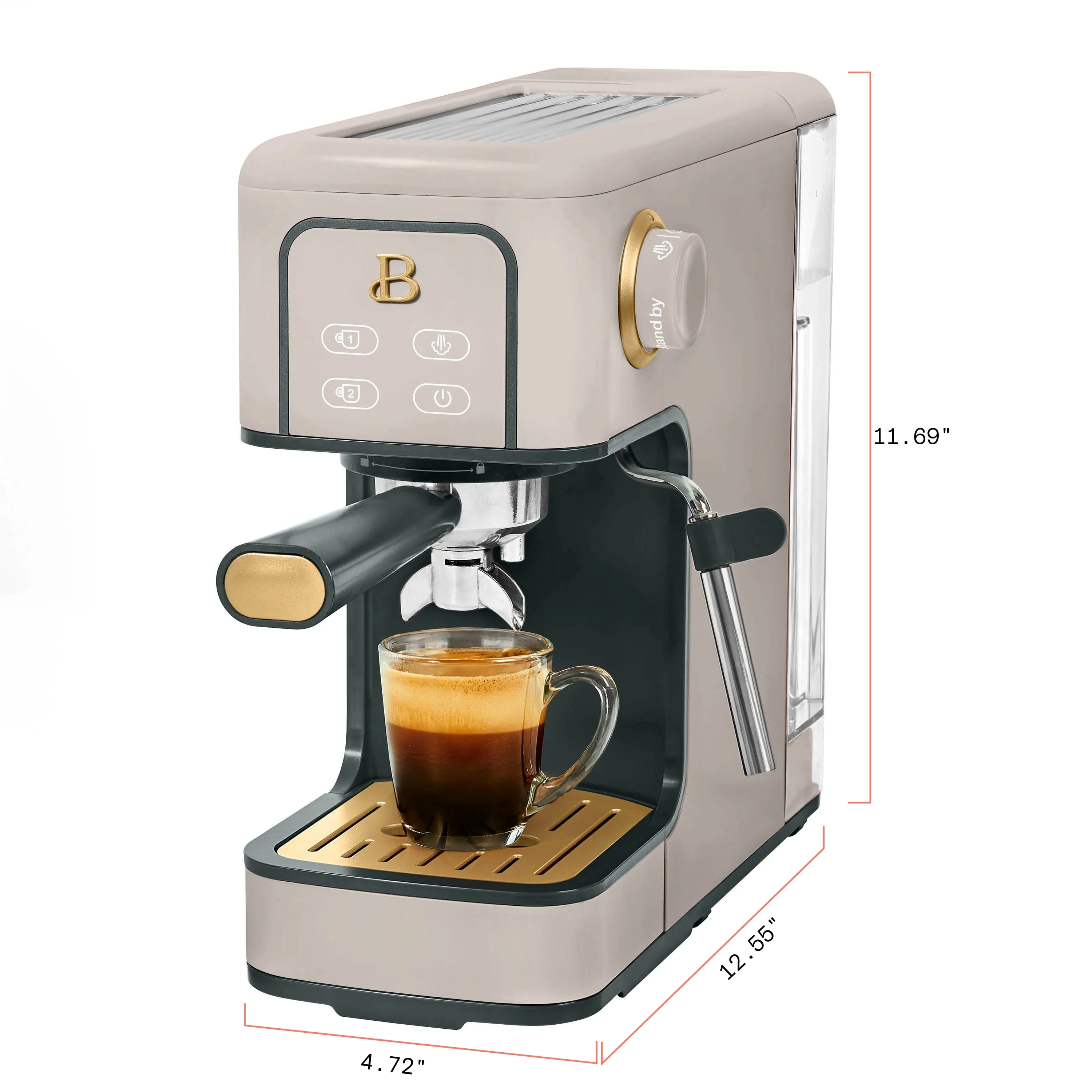 Beautiful Slim Espresso Machine with 20-Bar Pressure, Black Sesame by Drew Barrymore - Image 67