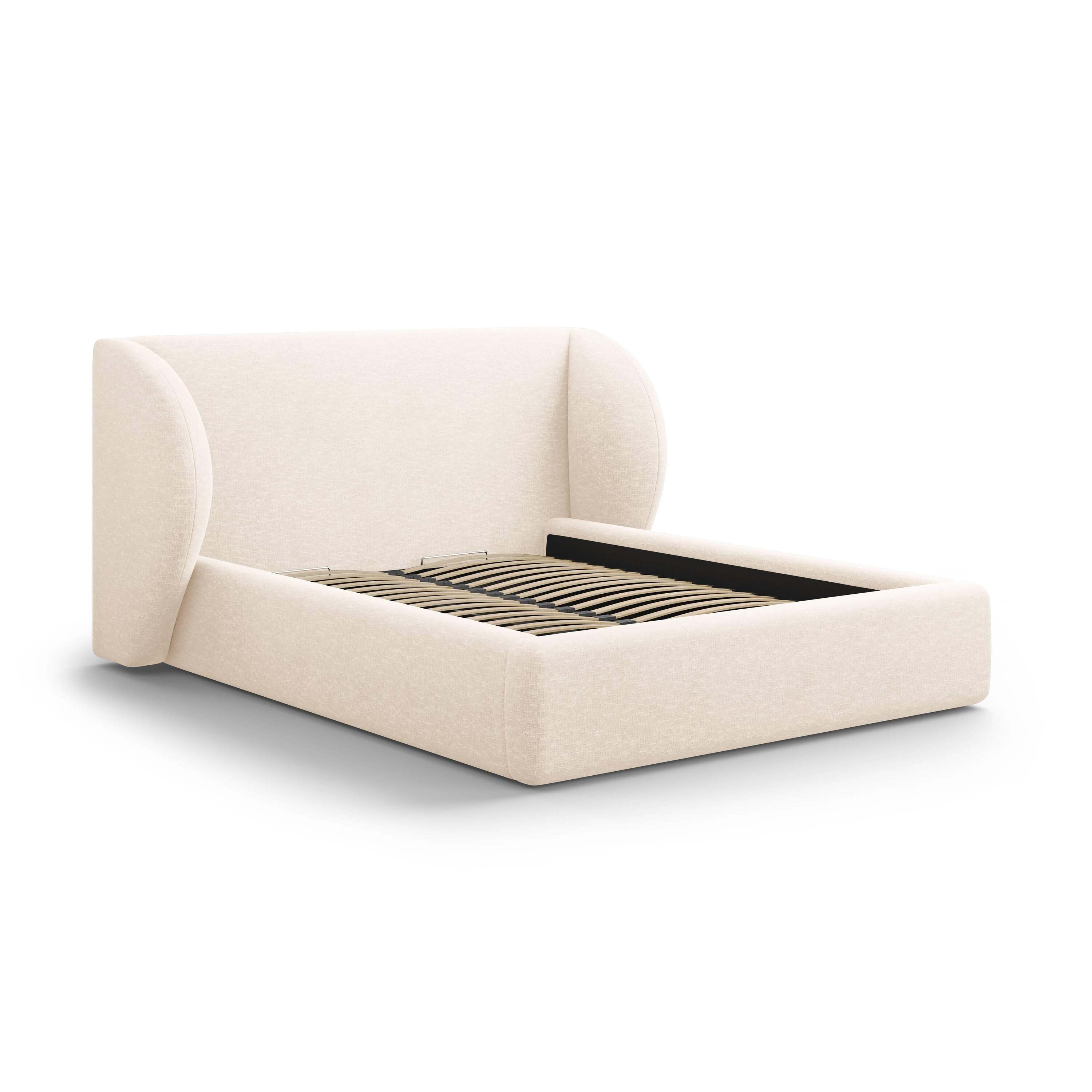 Micadoni Bedframe Miley met Opbergruimte - 200 x 200 cm - Chenille - C
