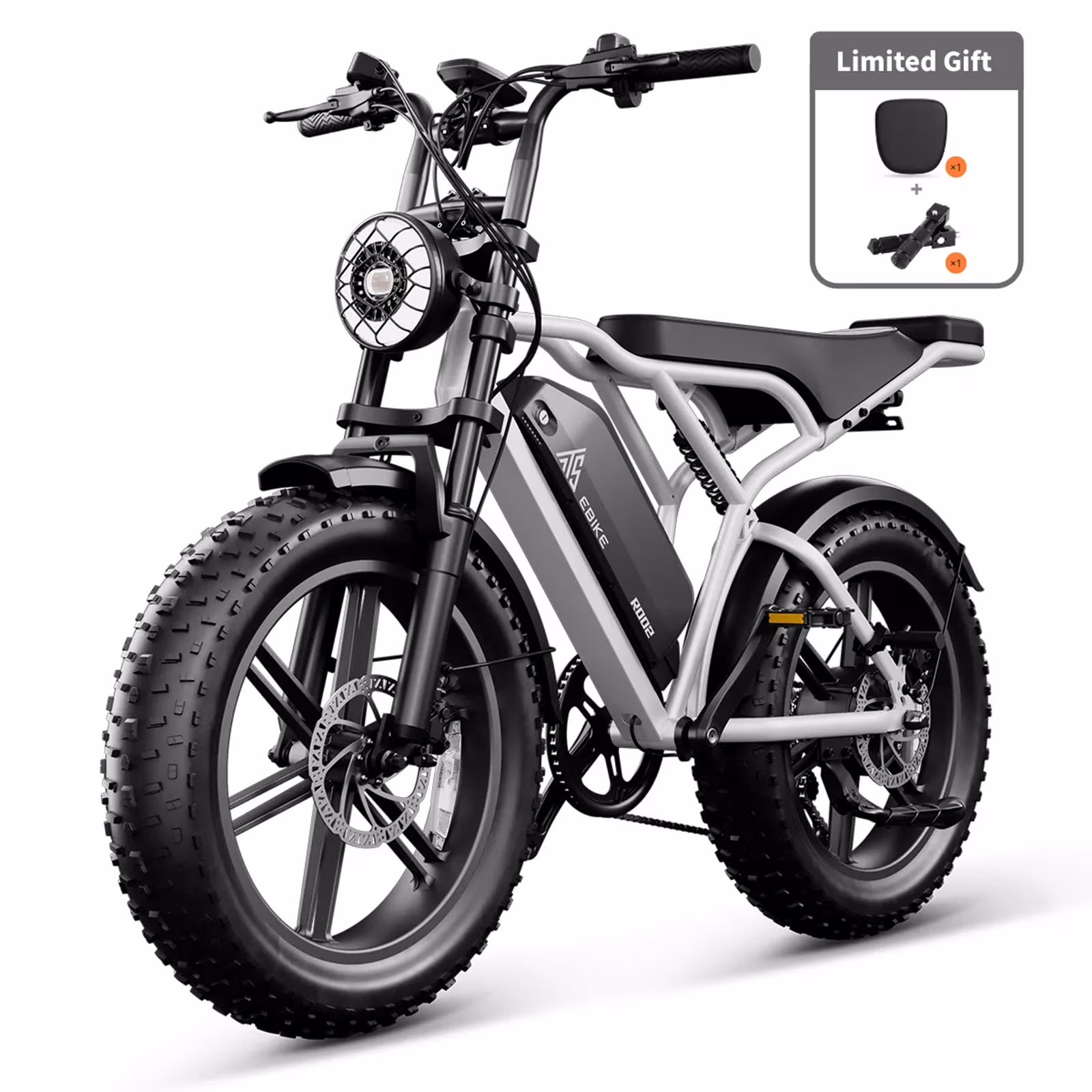 Electric Bike for Adults, 750W Peak 1500W Motor, 20"x4" Fat Tire E Bicycle, Hydraulic Disc Brakes, E Mountain Bike, 48V/15AH UL2849, App Control - Image 13