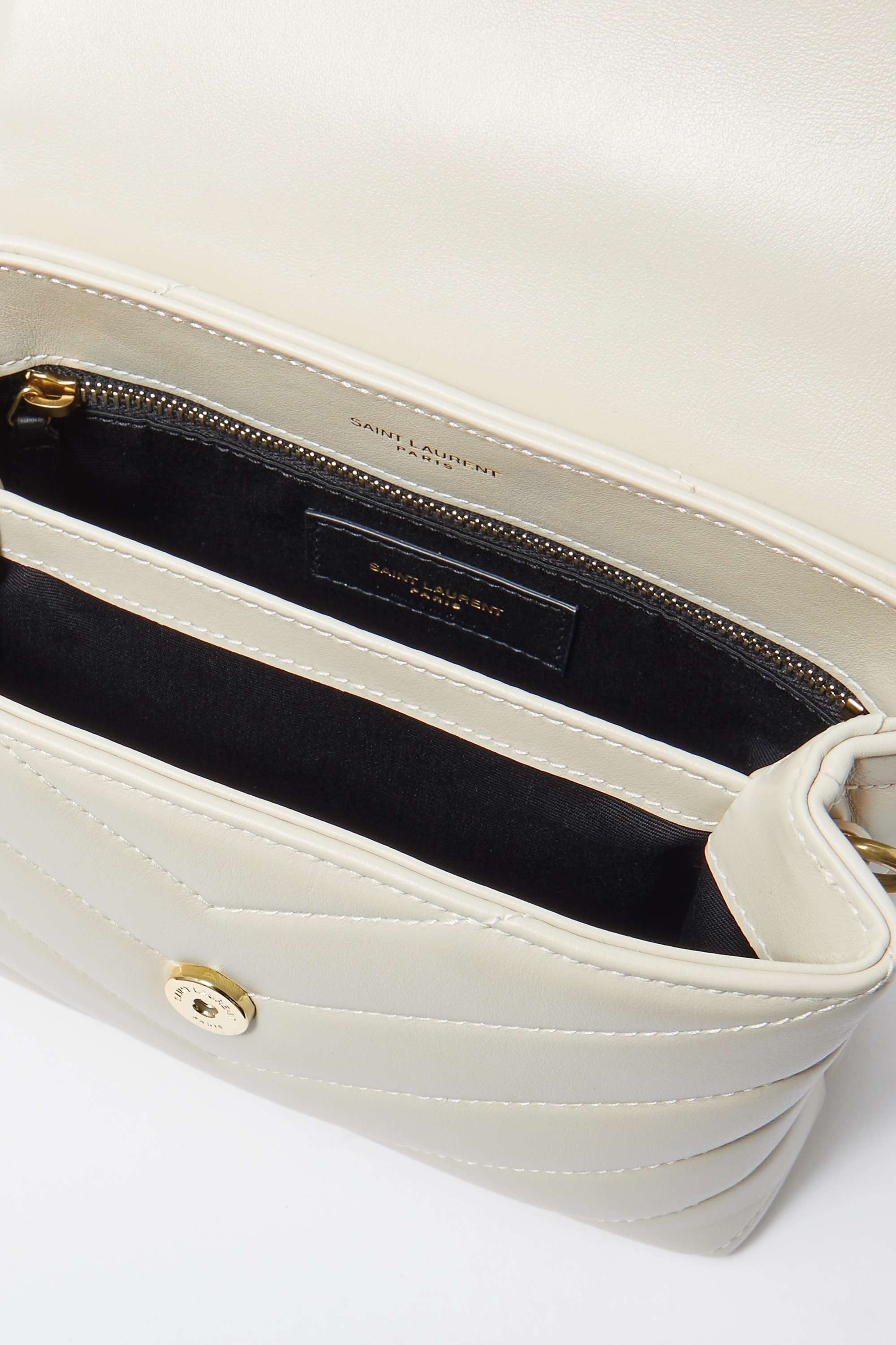 YSL SAINT LAURENT Loulou Toy quilted leather shoulder bag cream1:1High-quality replica