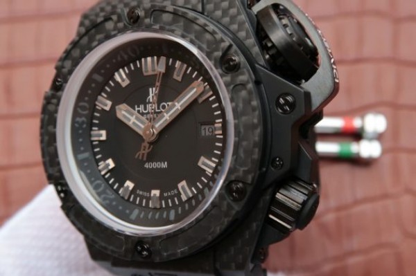 Replica Hublot King Power OceanGraphic 4000 CF V6F White Markers Rubber Strap A7750 - Top club