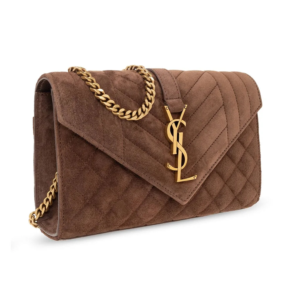 Saint Laurent YSL Suede Envelope Bag