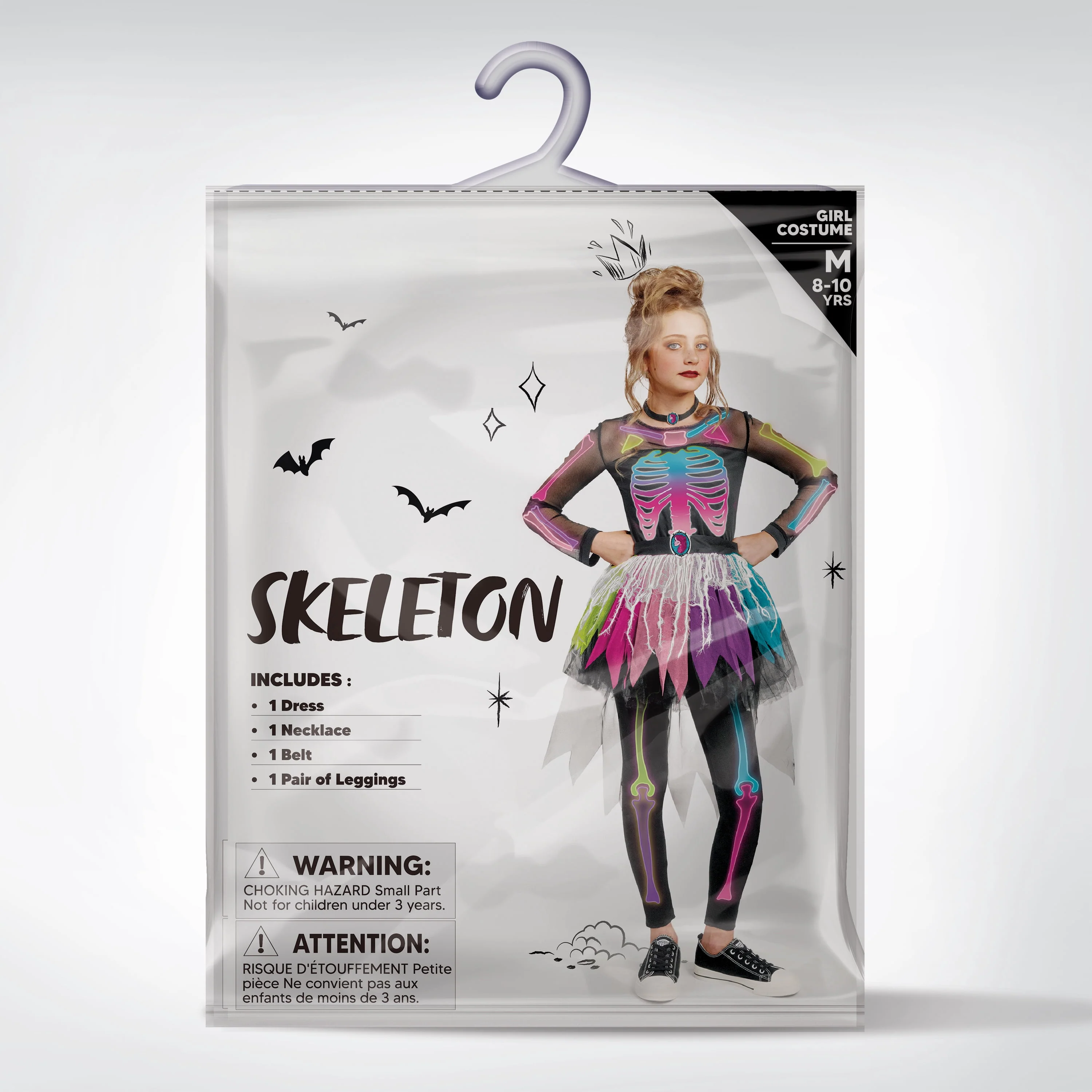 Joyfy Skeleton Tutu Dress for Girls, Skeleton Costume for Kids Halloween Dress Up Party Role Playing Cosplay - Image 9 Joyfy Skeleton Tutu Dress for Girls, Skeleton Costume for Kids Halloween Dress Up Party Role Playing Cosplay - Image 9