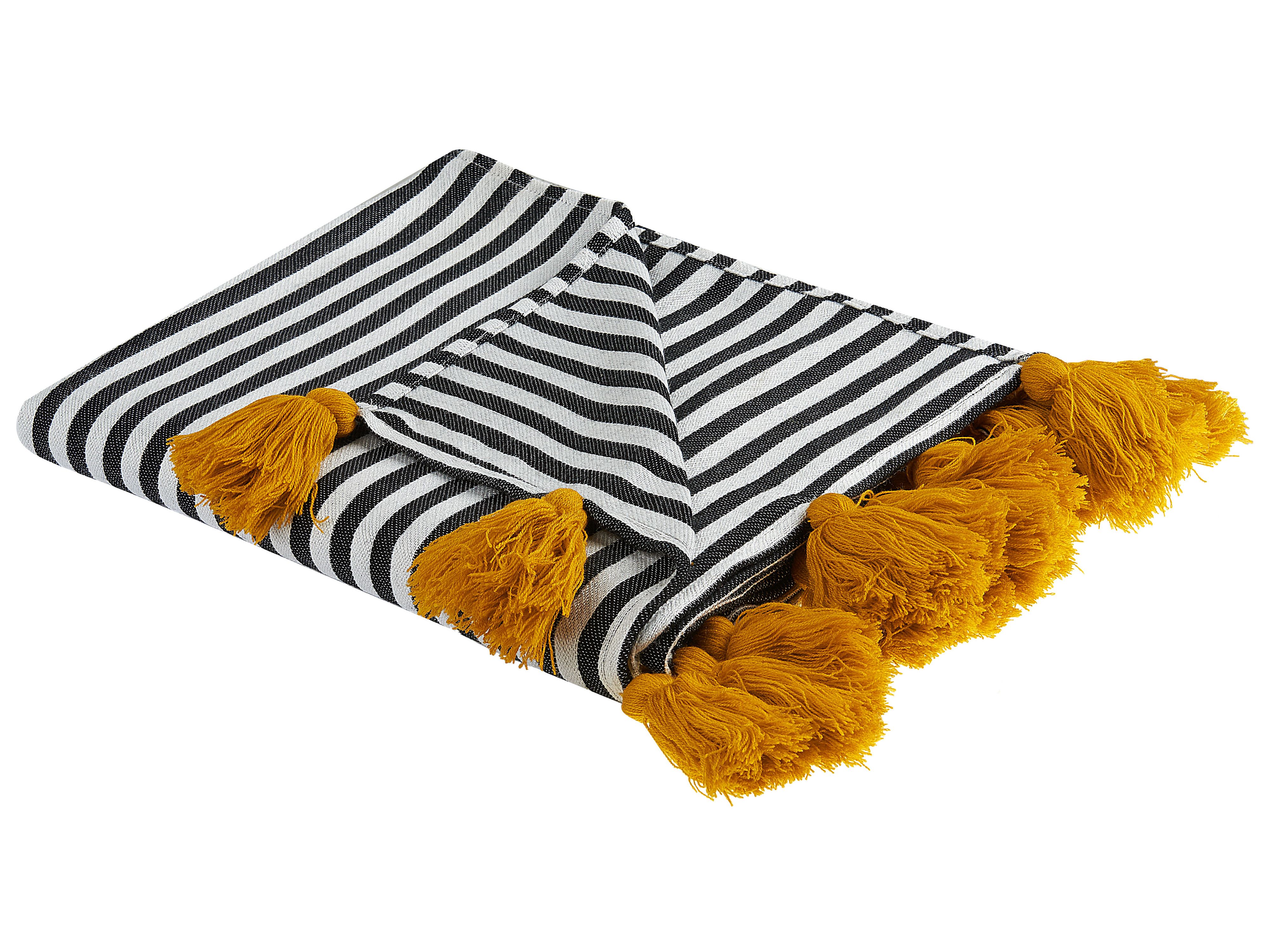Blanket SUNWAL Fabric 130 x 170 cm Black/ White