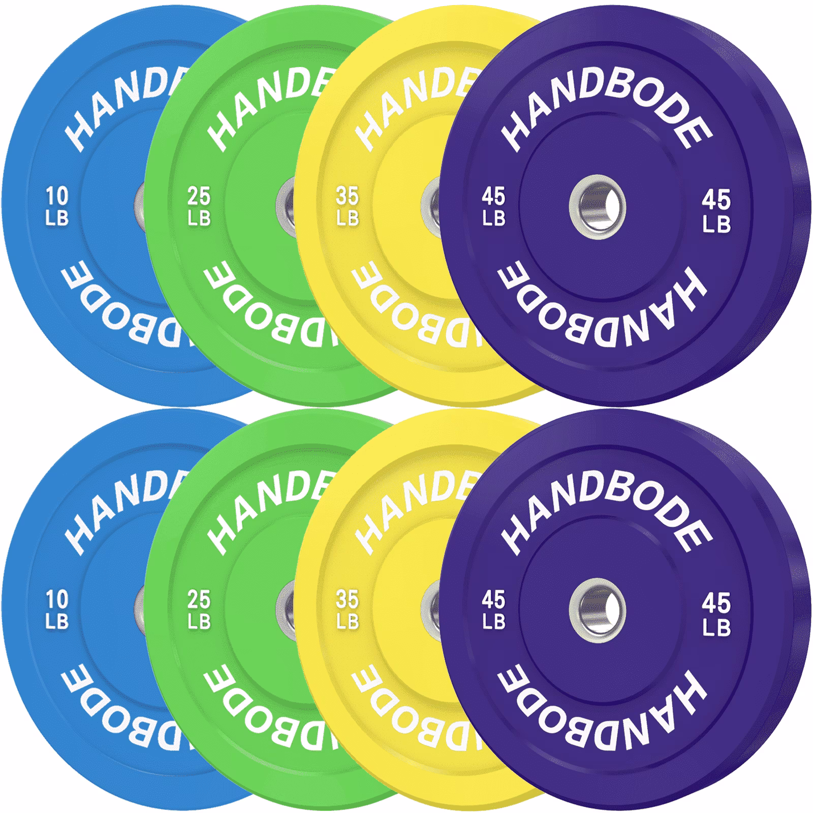 HANDBODE Bumper Plates Olympic Weight Plates, Colored Rubber plate for Weight Lifting and Strength Training 140LB - Image 13