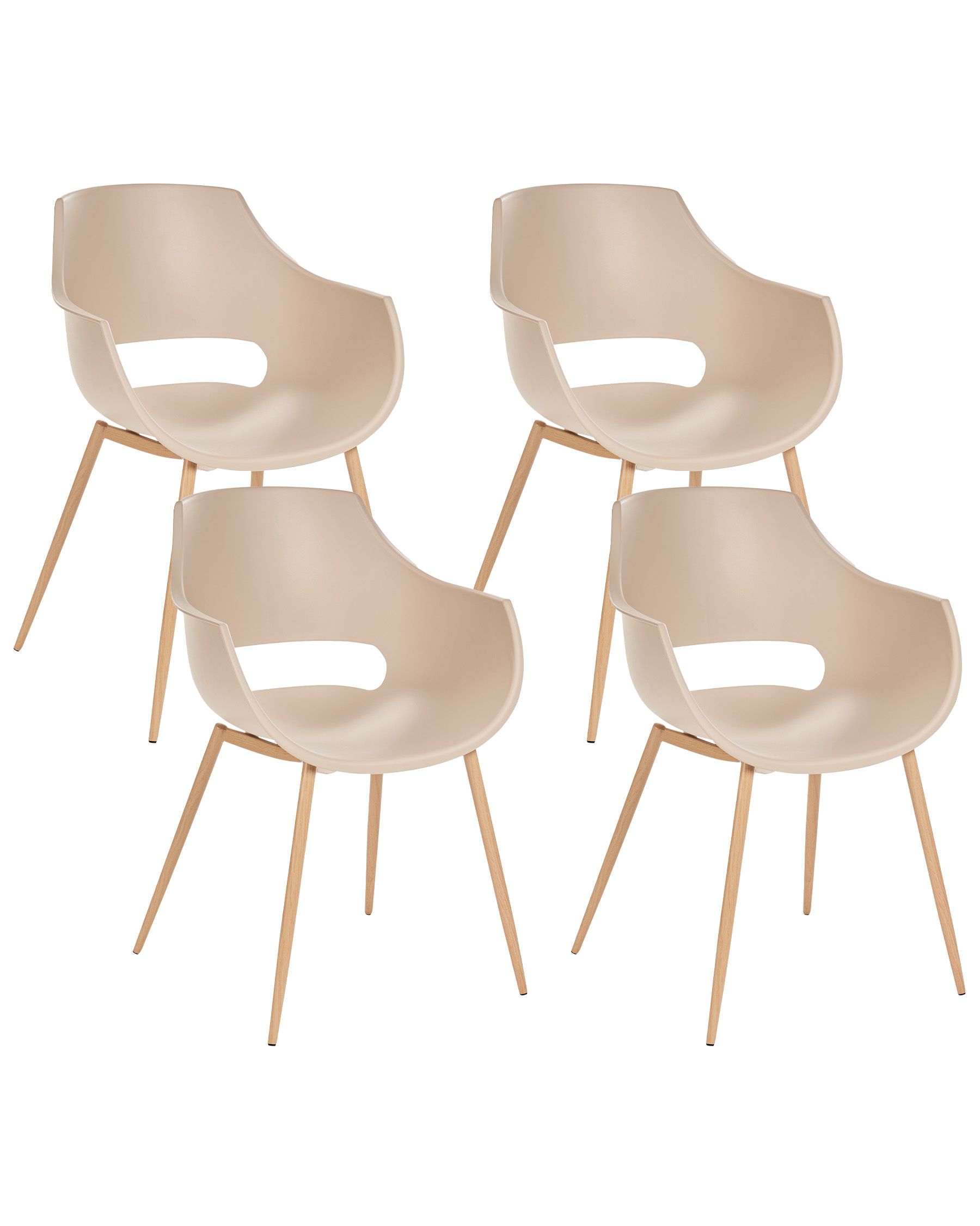 Set of 4 Dining Chairs MILLERS Beige
