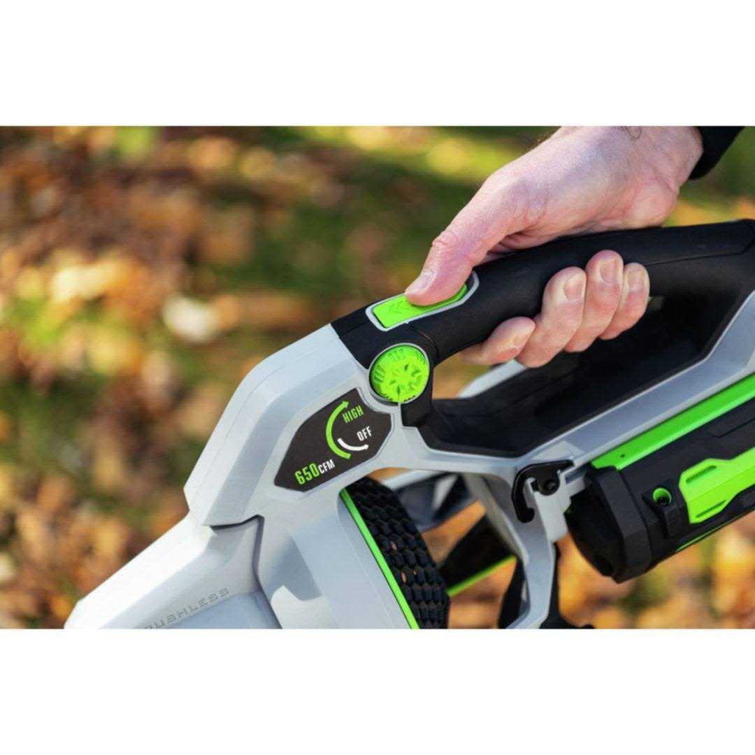EGO Power+ 650 CFM Cordless Leaf Blower With 4.0Ah Battery Kit - LB6503 - Image 5 EGO Power+ 650 CFM Cordless Leaf Blower With 4.0Ah Battery Kit - LB6503 - Image 5