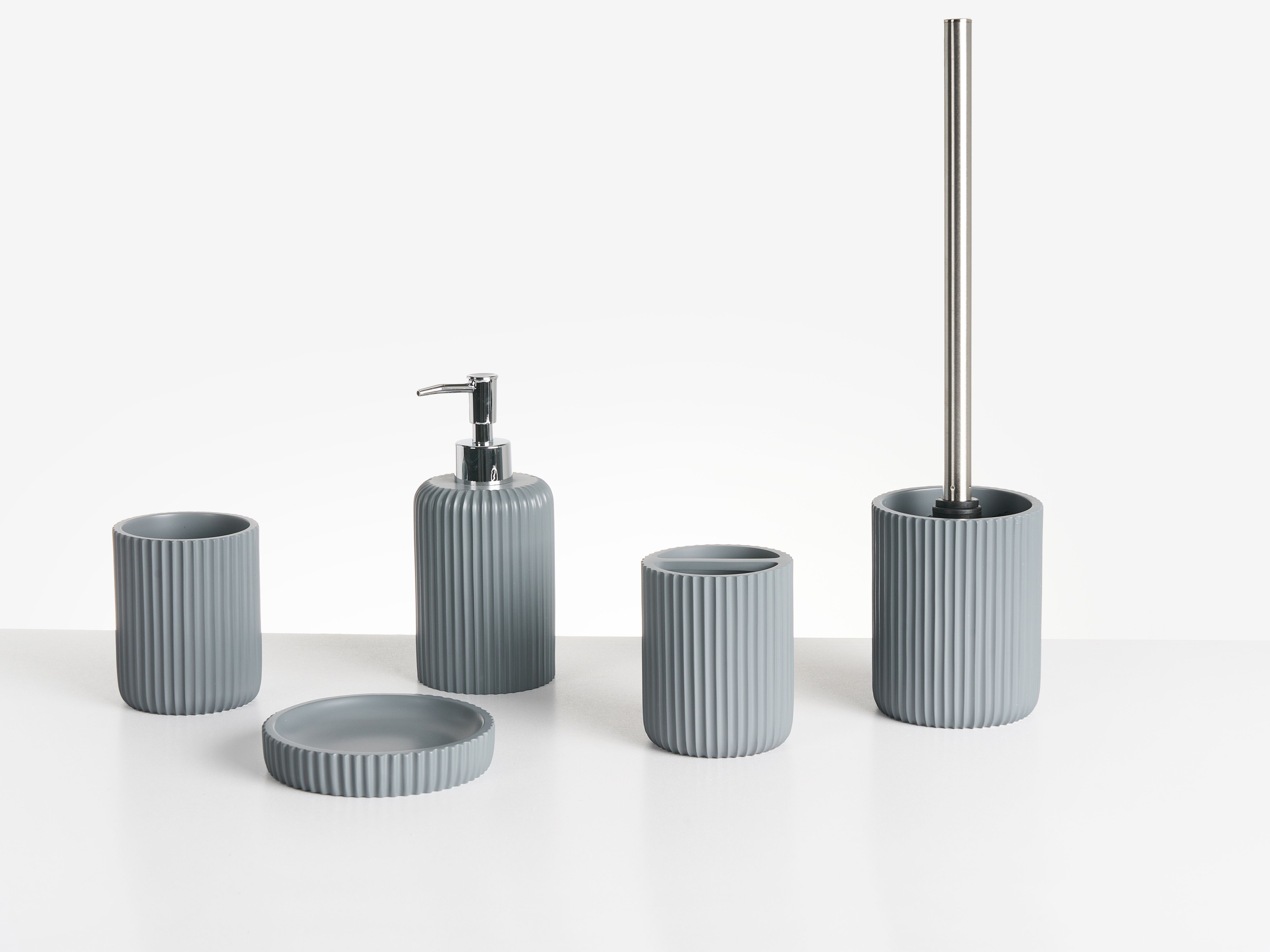 5-Piece Bathroom Accessories Set CAMANA Light Grey