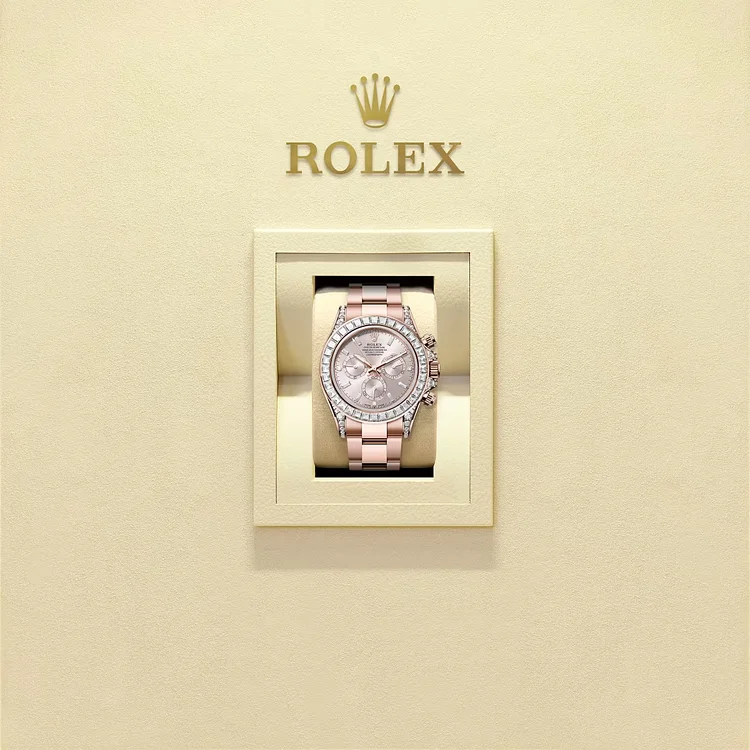 Rolex Cosmograph Daytona Oyster, 40 mm, Everose gold and diamondsReference 126595TBR(1:1 replica) - Elite Watch Atelier