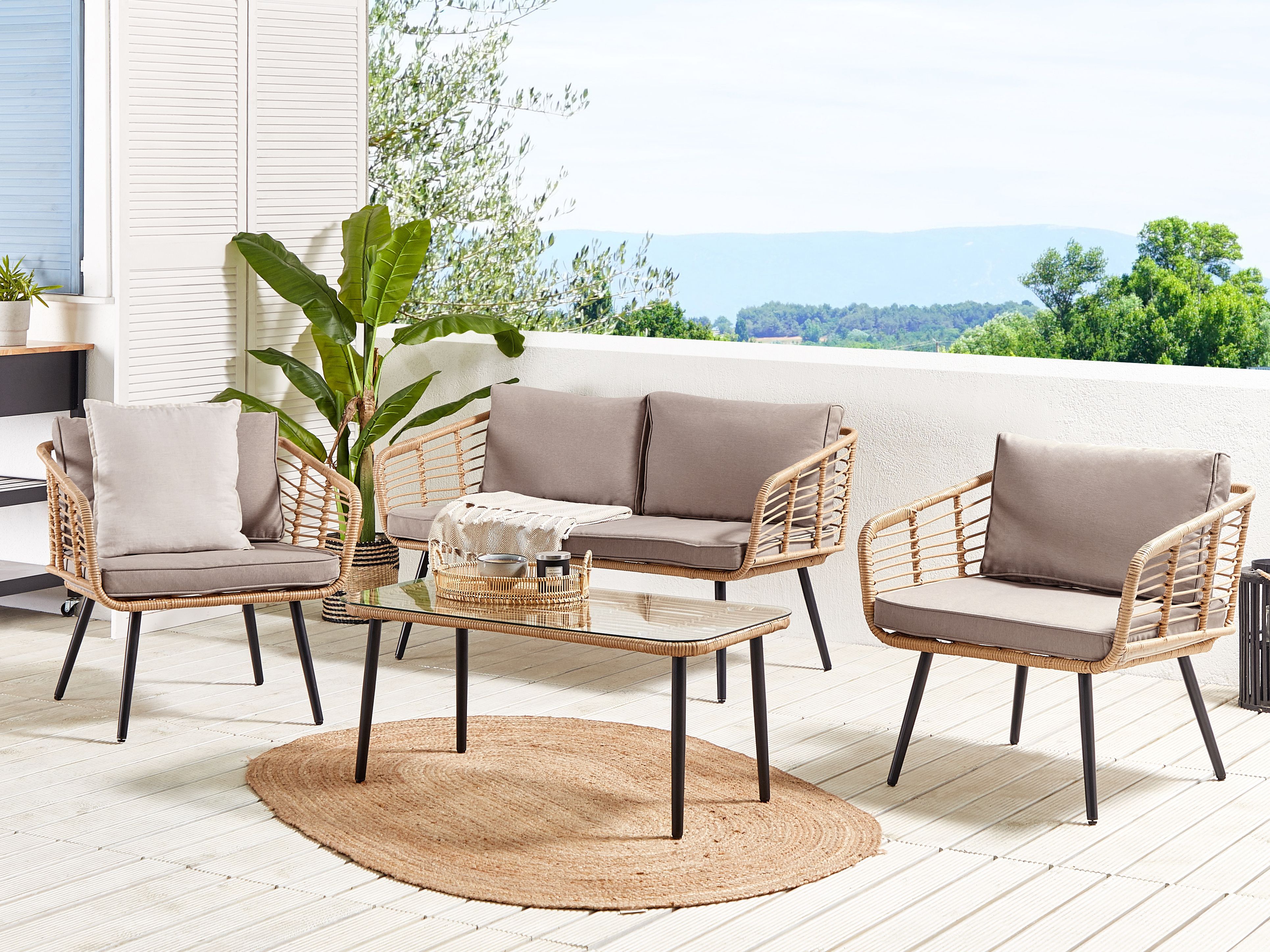 Outdoor Cushion Cover Set CORINTH Beige