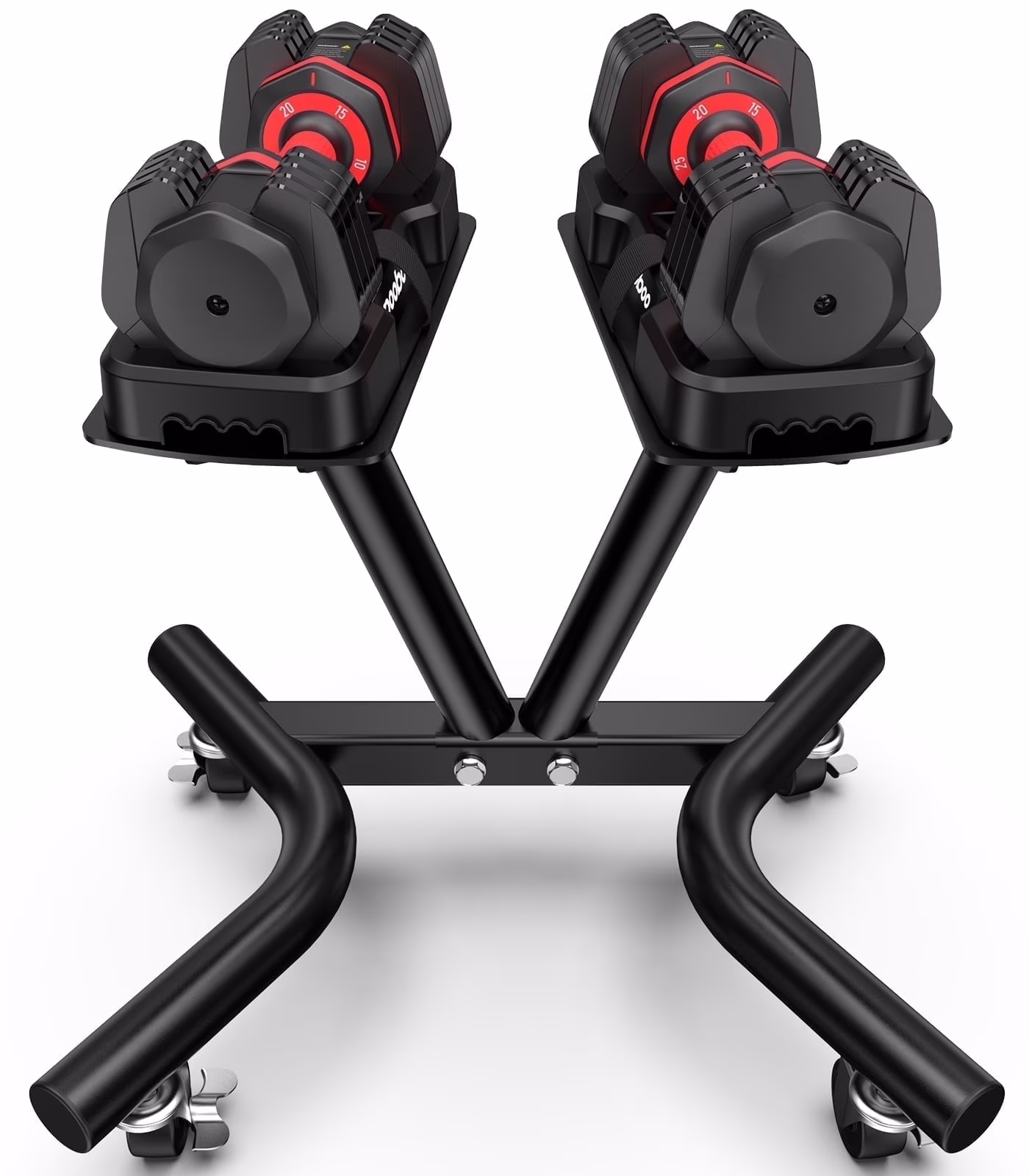 (1 Pair) LNOW 50lbs Quick Select Adjustable Dumbbells for Home Gym 5 in 1 Free Weights 5/10/15/20/25lb/50lb Dumbbell with Anti-Slip Handle, Suitable for Home Gym Exercise Equipment - Image 5