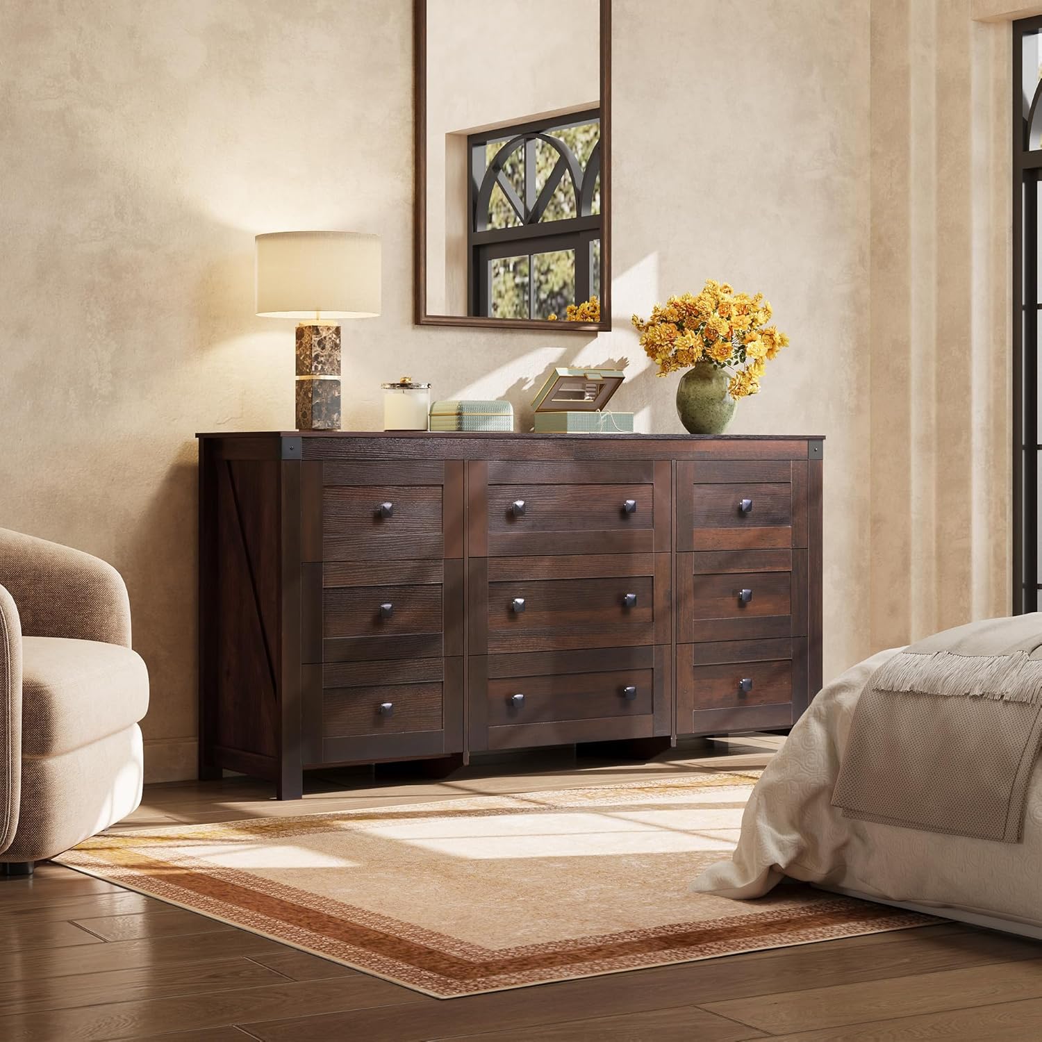 WLIVE Farmhouse Dresser for Bedroom, 63