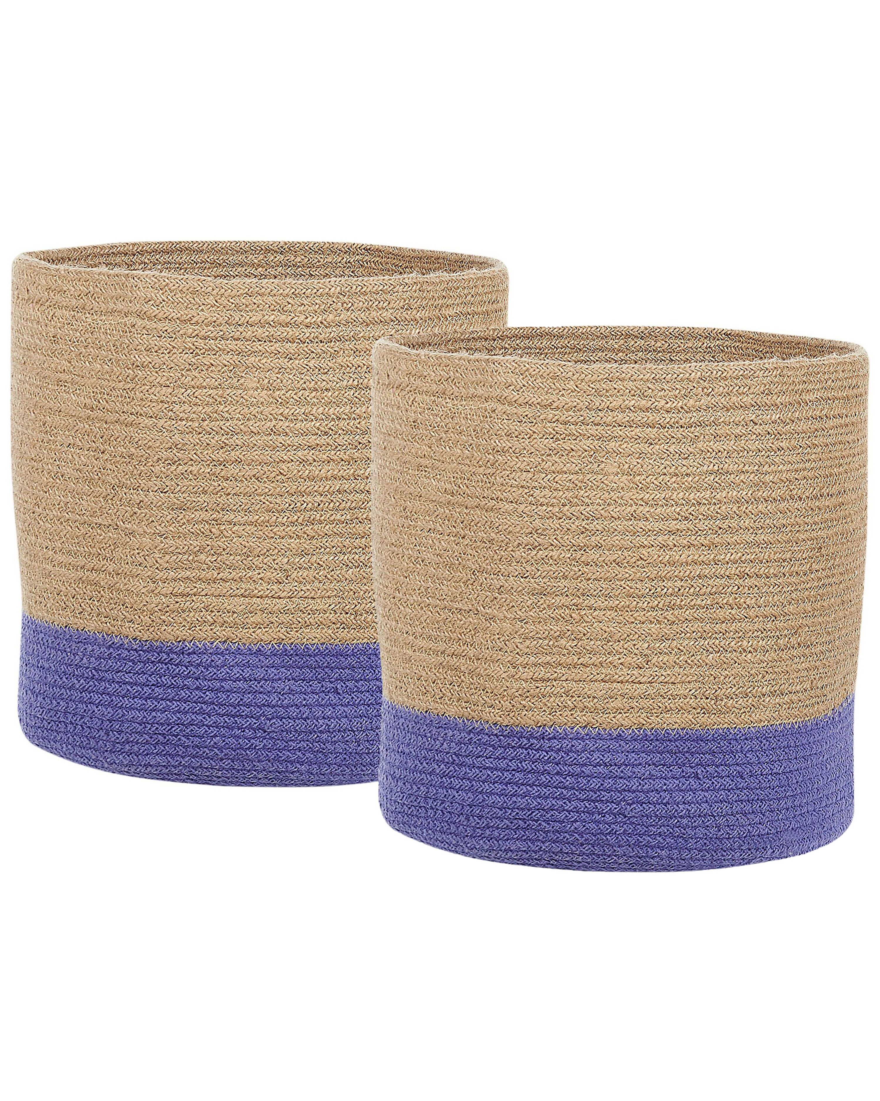 Set of 2 Baskets BULANIK Jute Violet