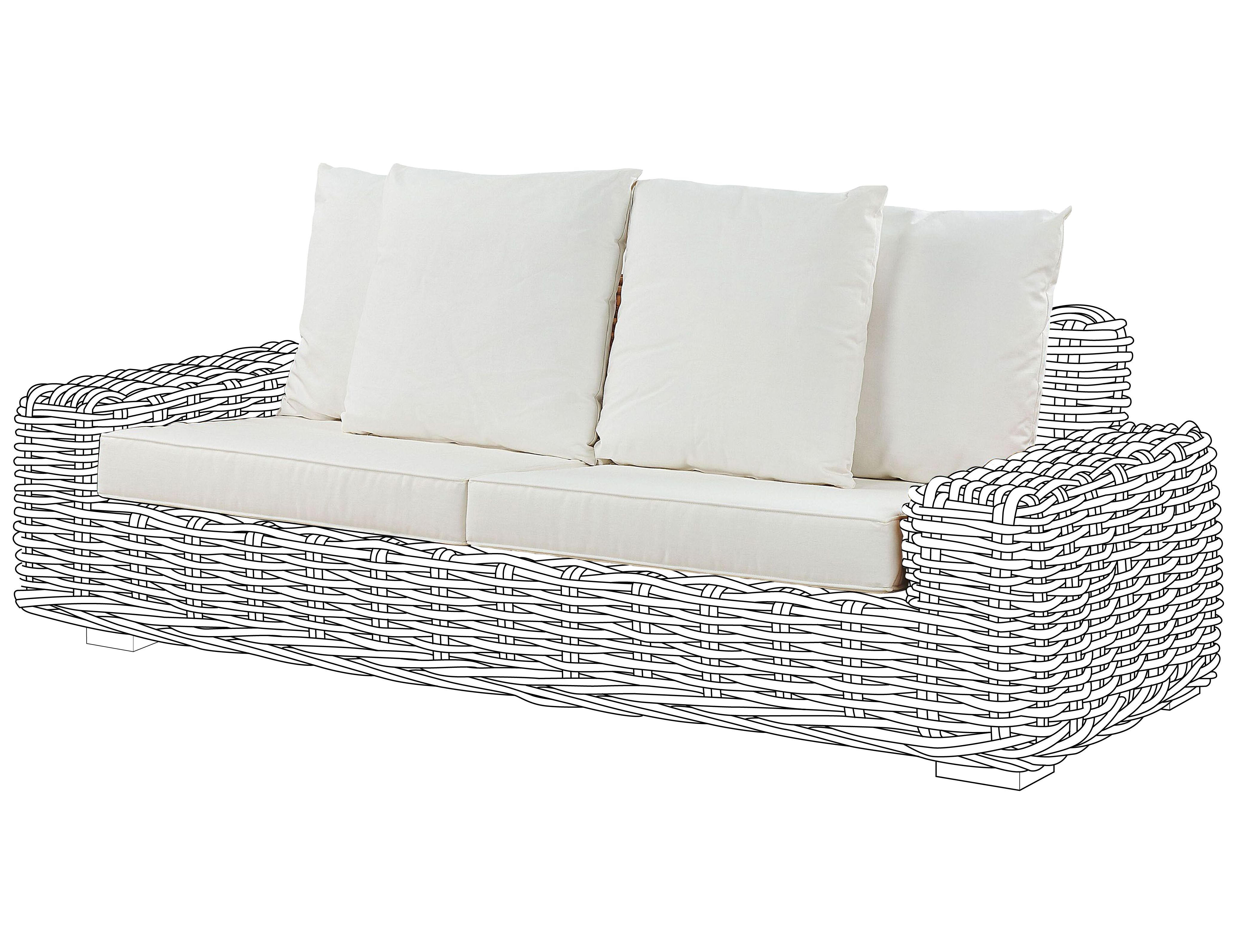 Outdoor Cushion Cover Set FORLI White