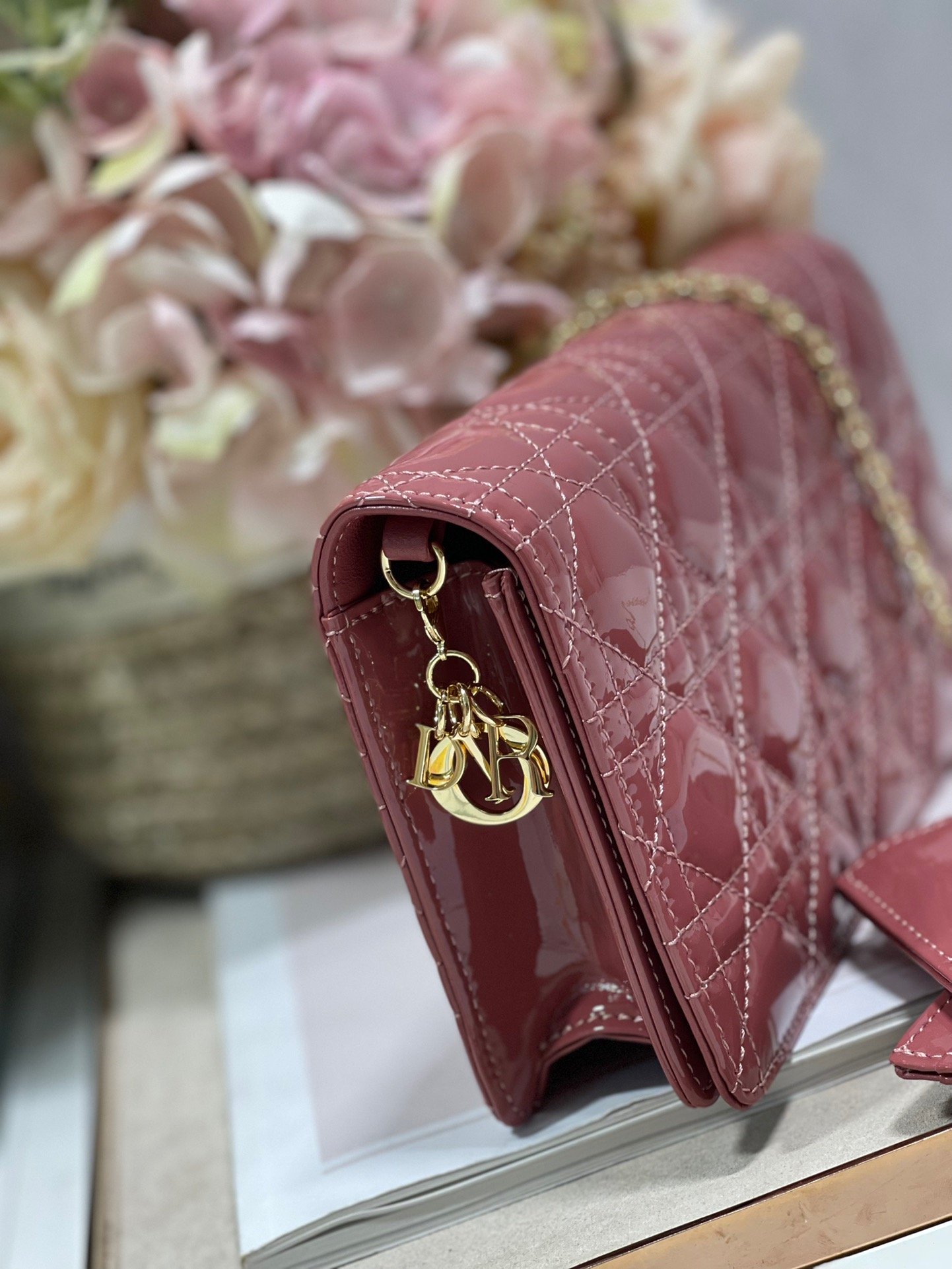 Christian Dior Lady Dior Pouch Crimson, For Women, Women’s Handbags 8.5in/21.5cm CD1:1High-quality replica