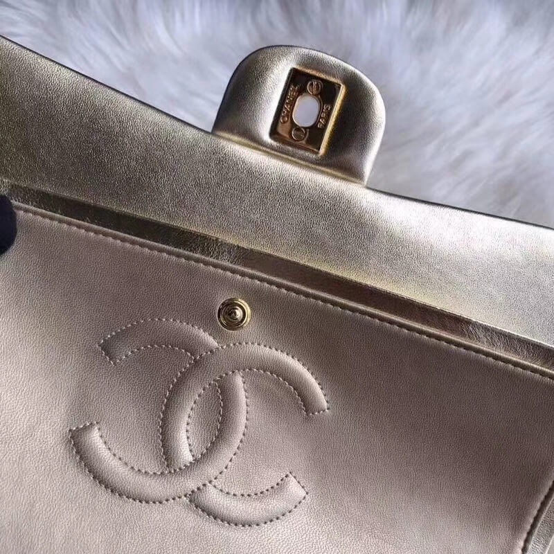 Replica Chanel 1112 Gold Medium Size 2.55 Lambskin Leather Flap Bag1:1High-quality replica