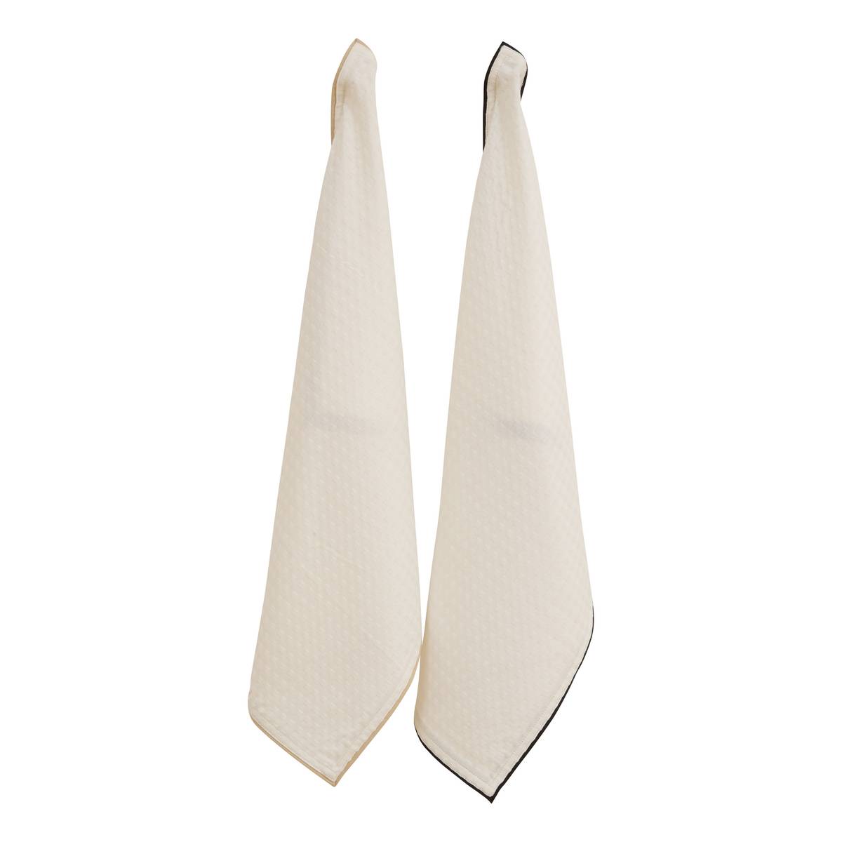 Set of 2 "Waffle" Tea Towels White, 190 g/m2, 70x45 cm