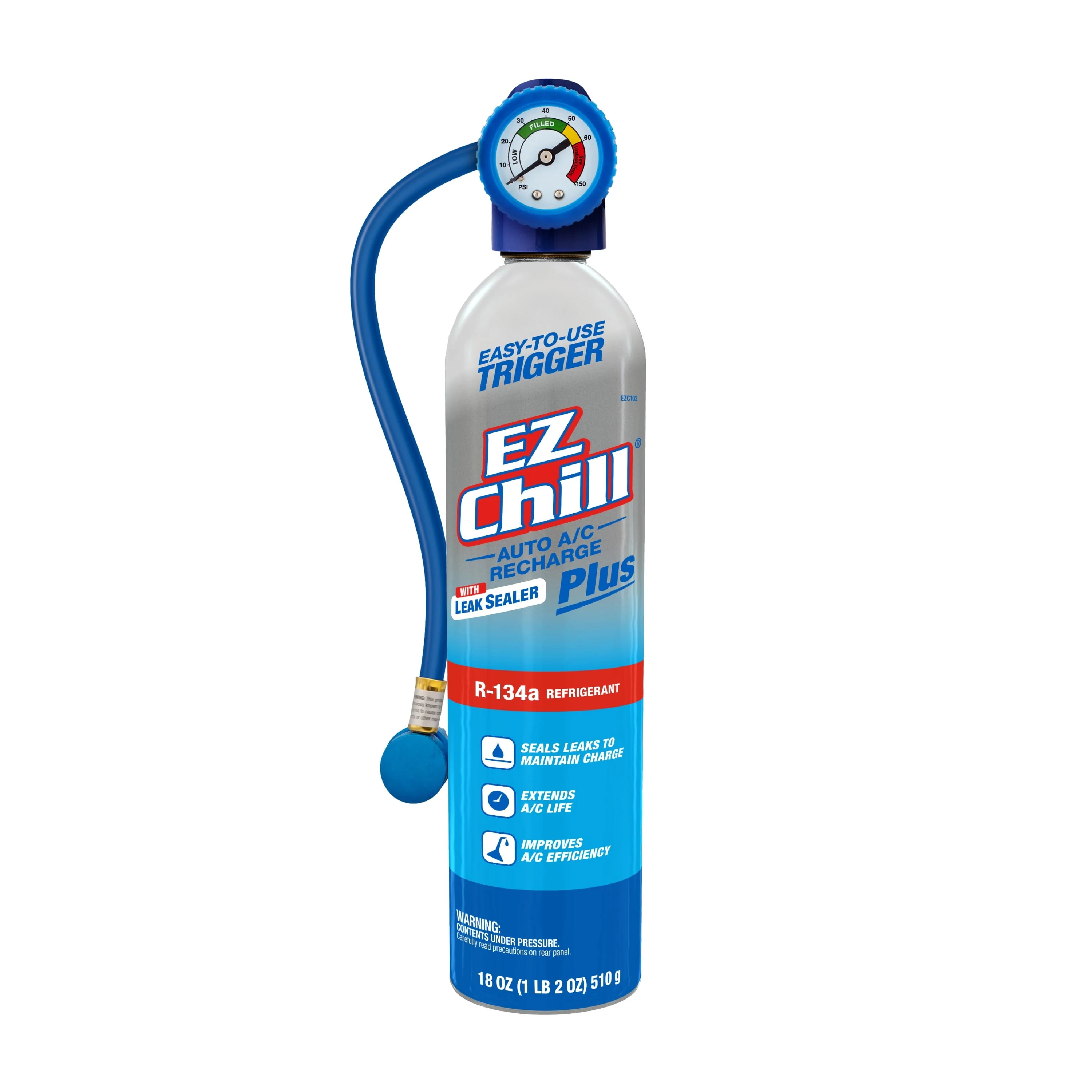 EZ Chill R-134a Auto AC Recharge Kit with Leak Sealer Plus - 18 OZ - Image 10